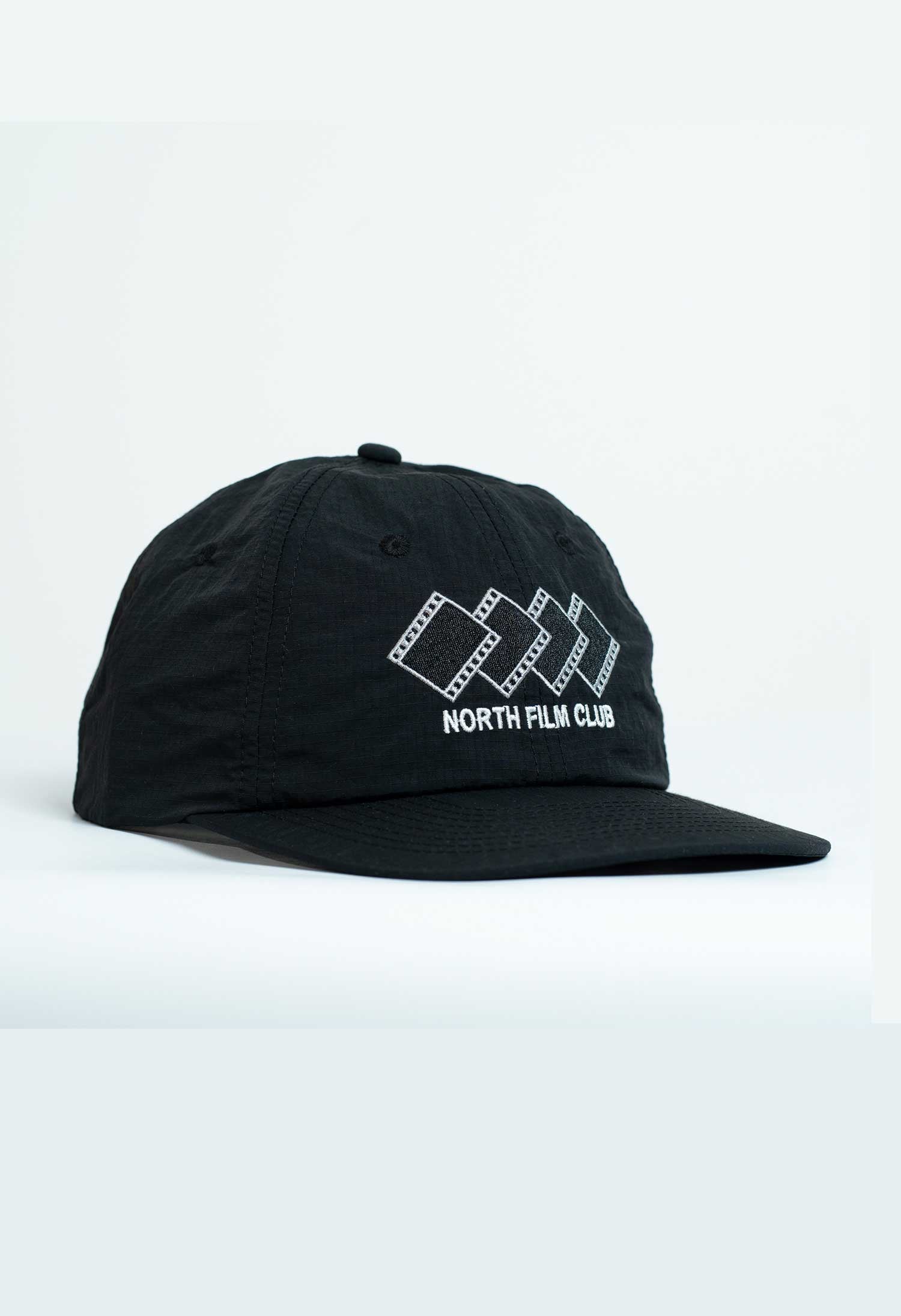 North 'Film Club' 6 Panel Cap (Black Ripstop)