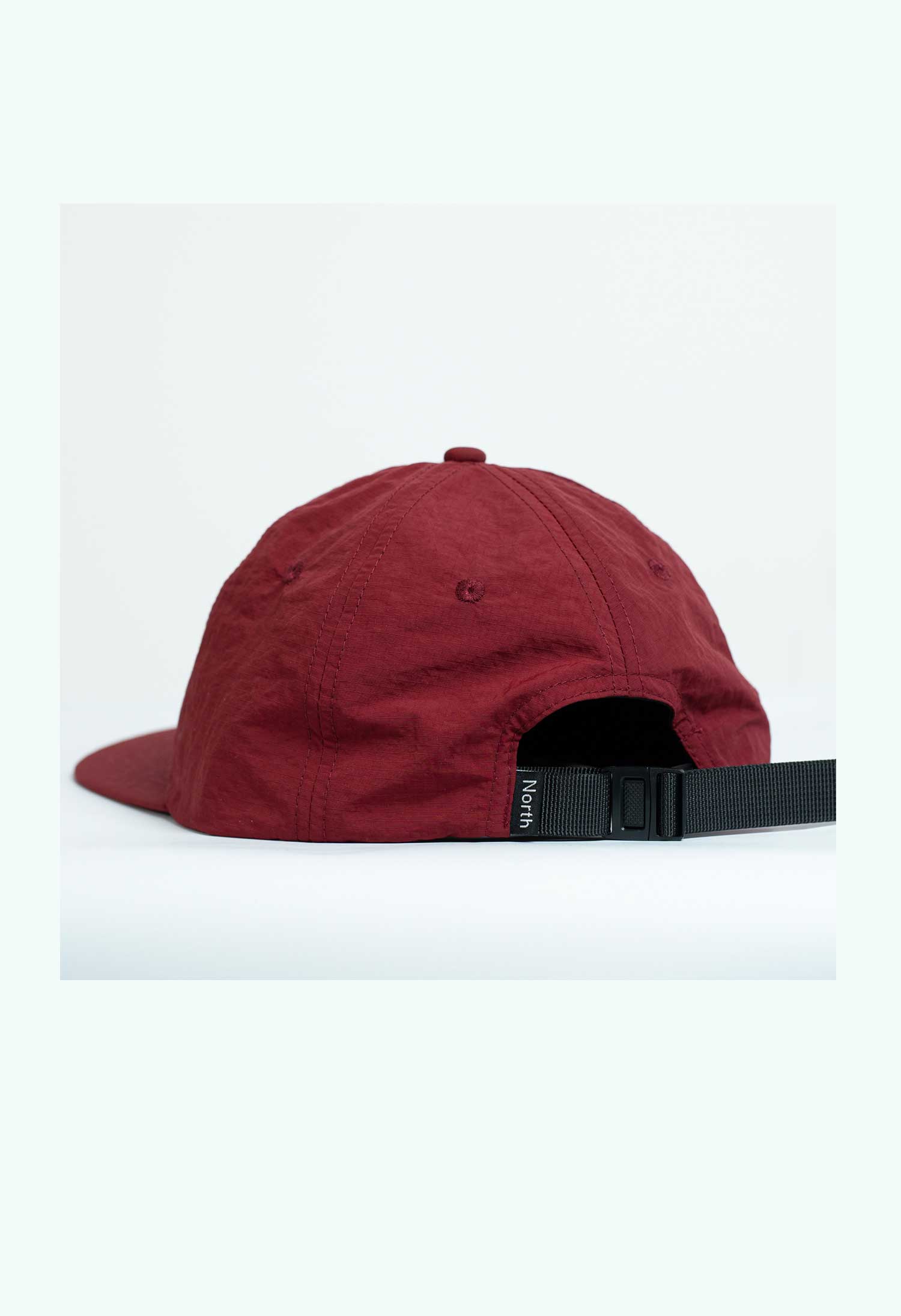 North 'Zodiac' 6 Panel Cap (Burgundy Ripstop)