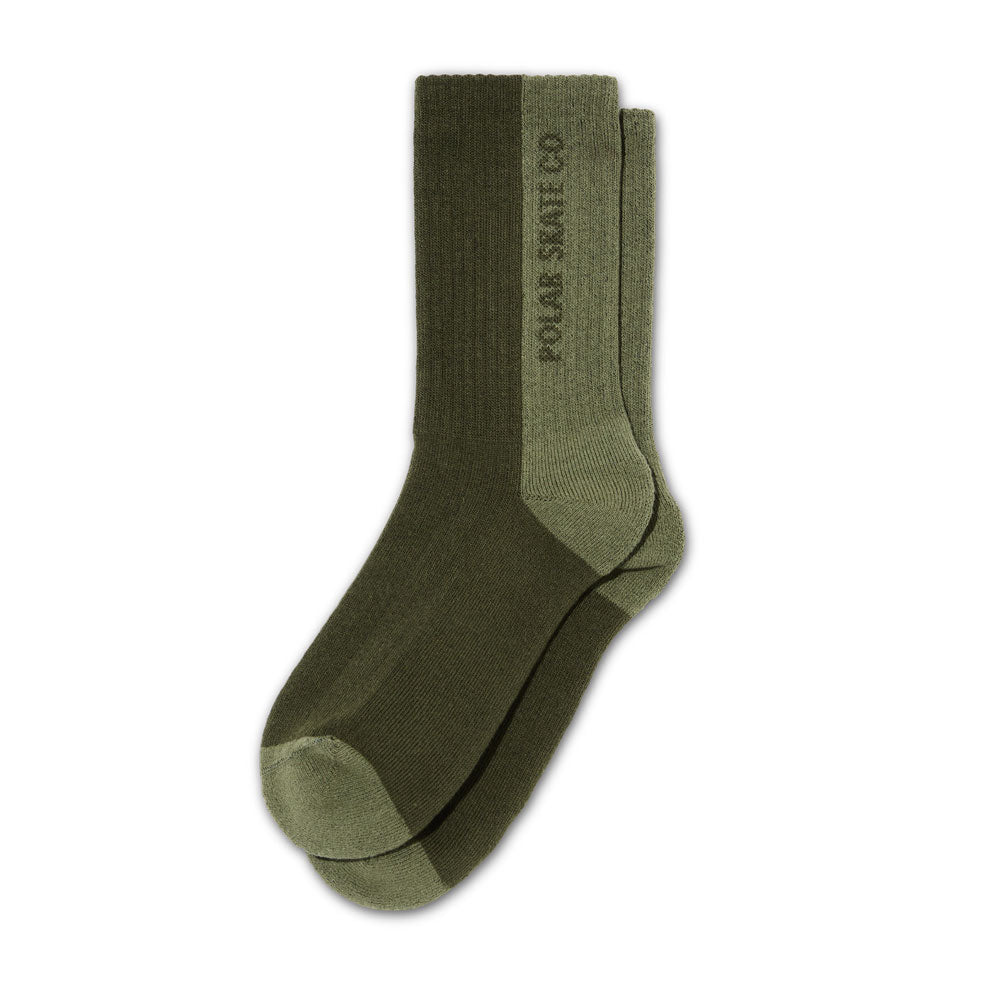 Polar '50/50' Rib Socks (Uniform Green)