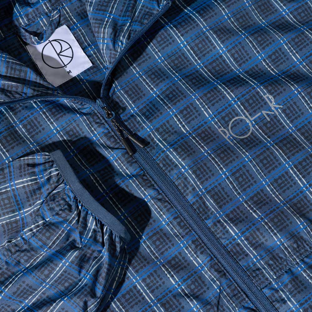 Polar 'Chase' Light Shell Jacket (Blue Check)