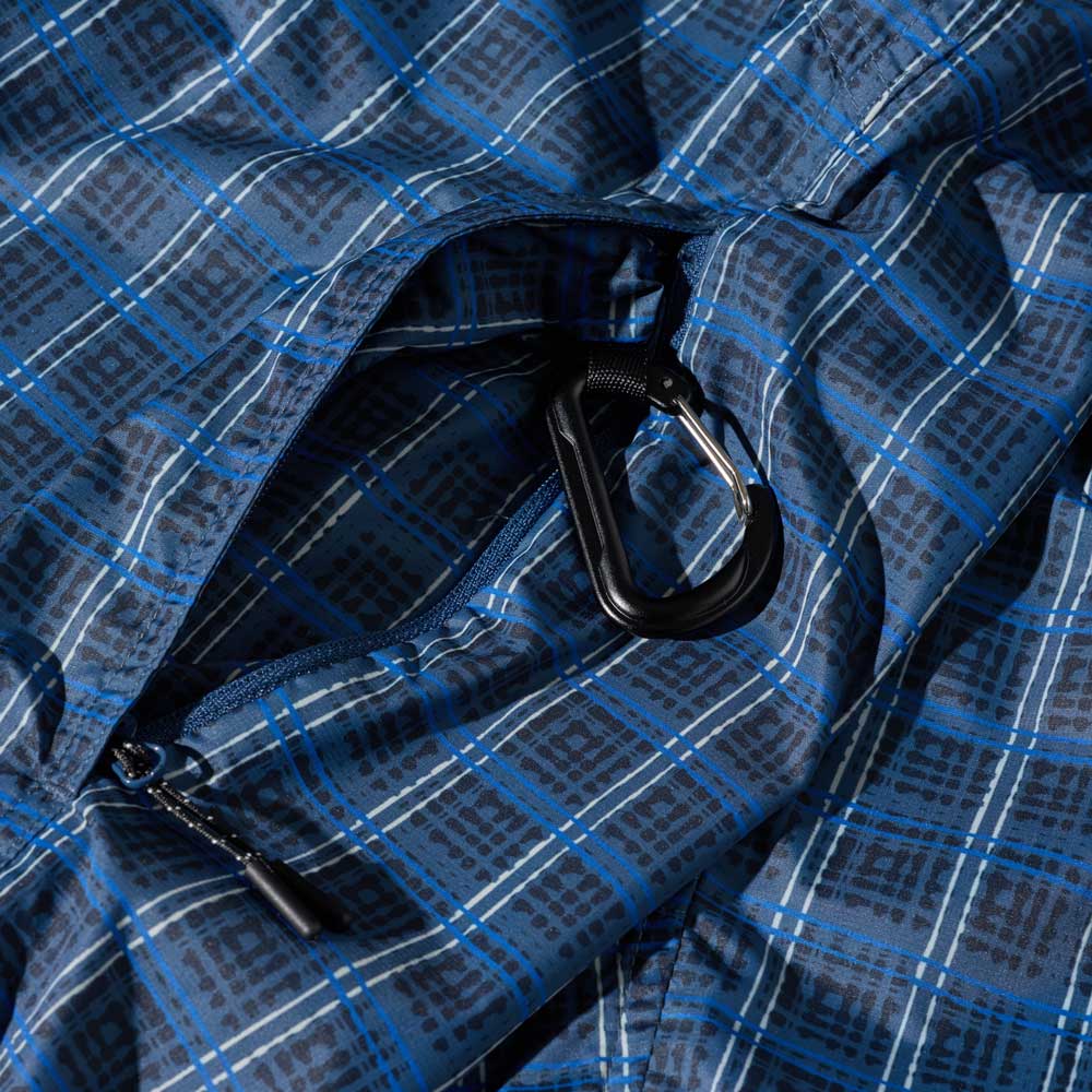 Polar 'Chase' Light Shell Jacket (Blue Check)