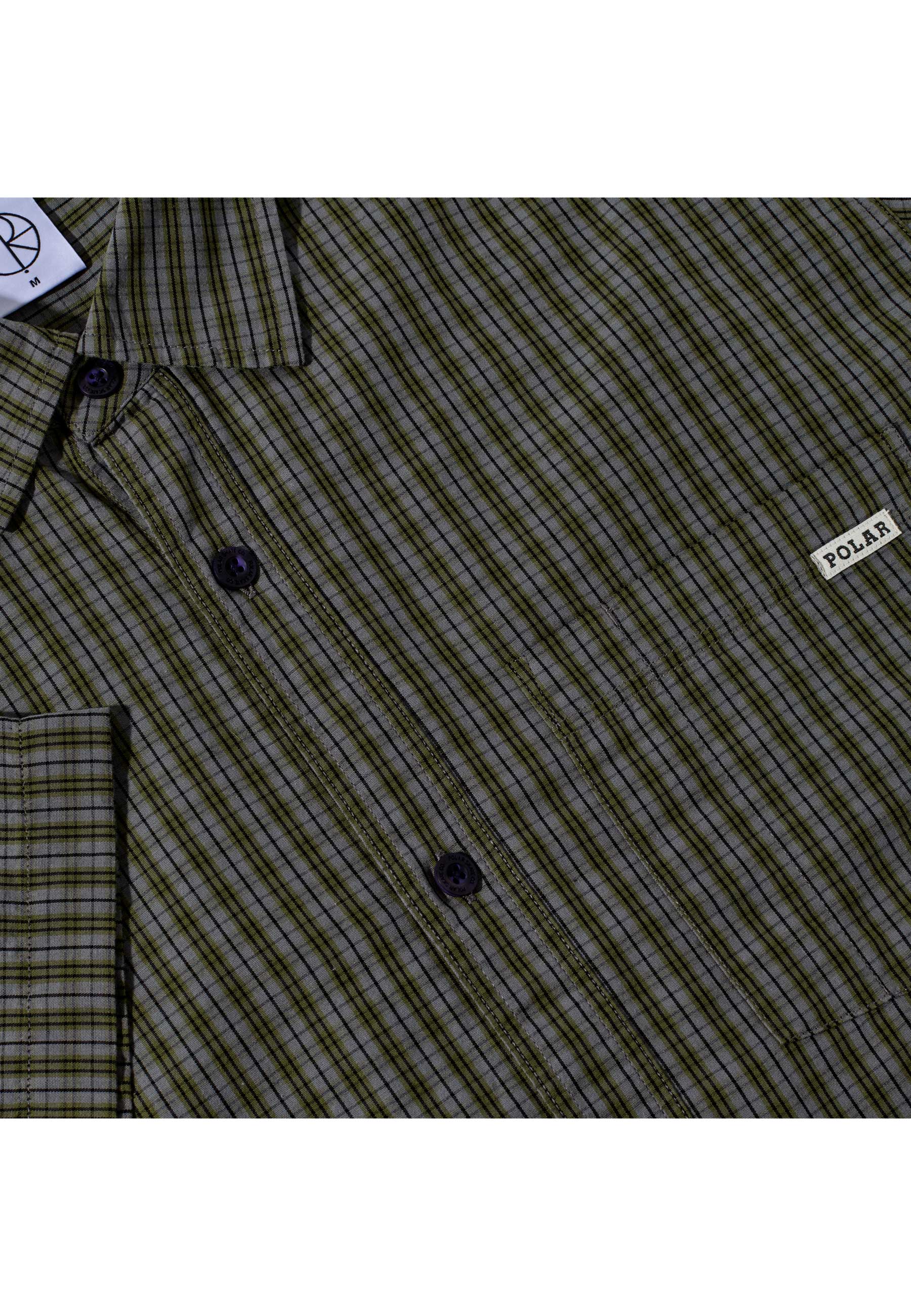 Polar 'Mitchell' Short Sleeve Shirt (Black / Green)