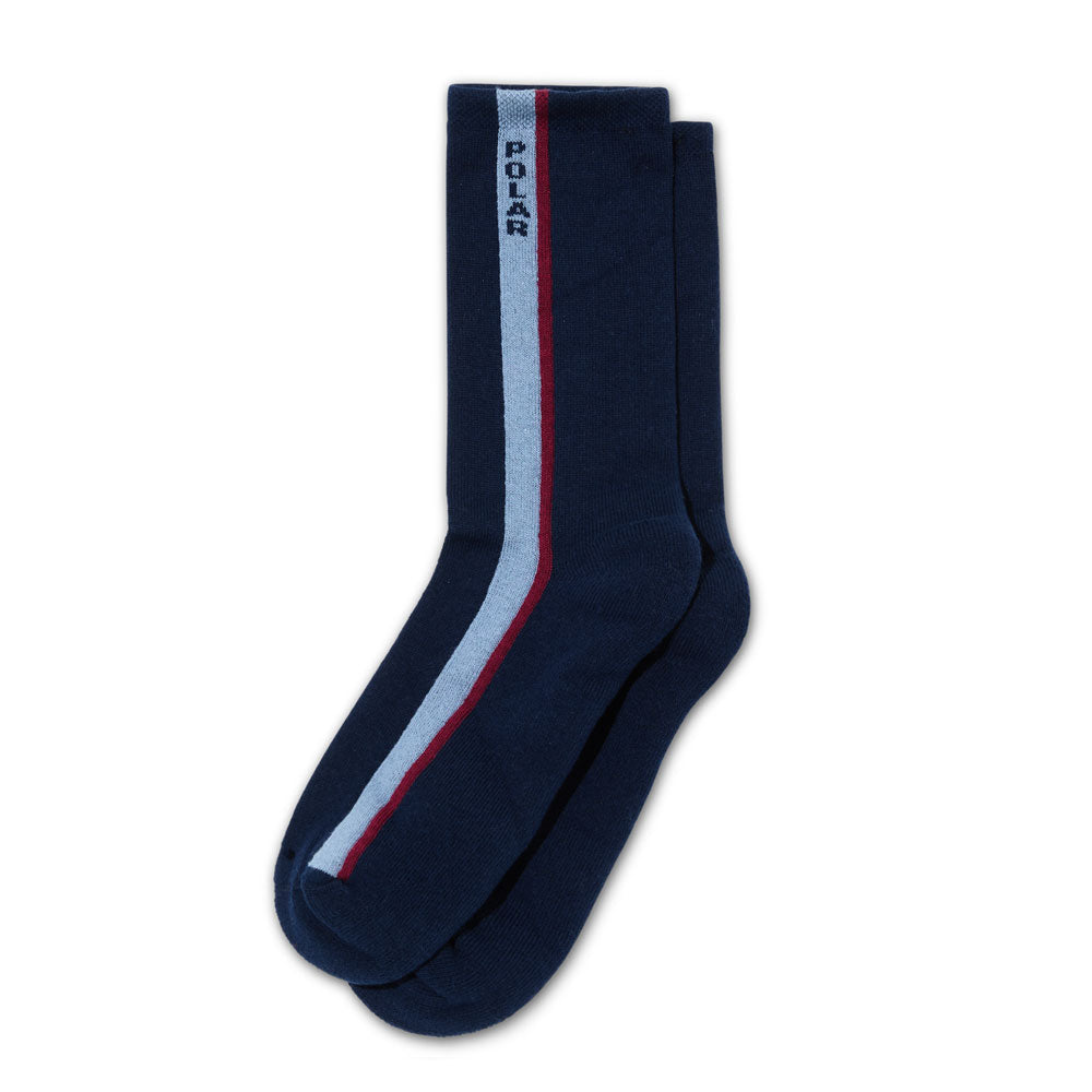 Polar 'Side Stripe' Business Socks (Navy)