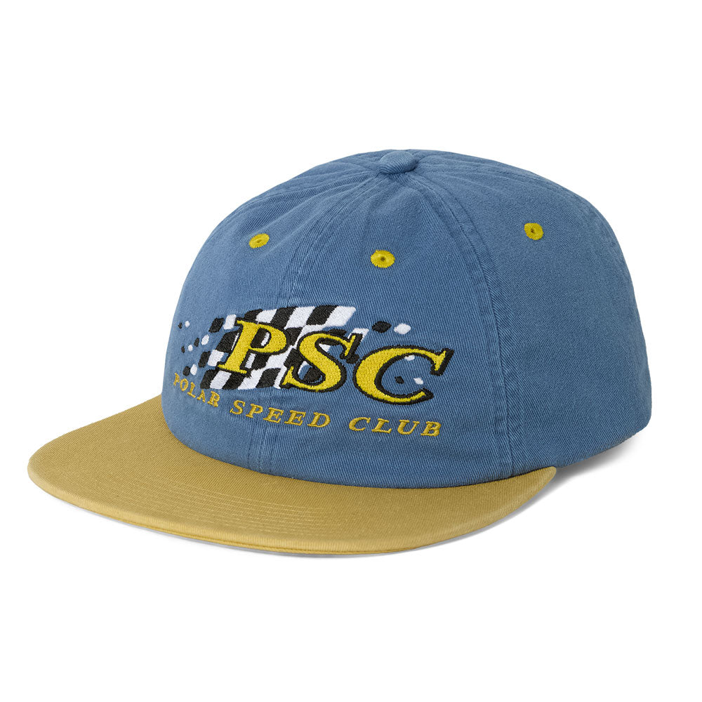 Polar 'Speed Club' 6 Panel Michael Cap (Blue / Yellow)