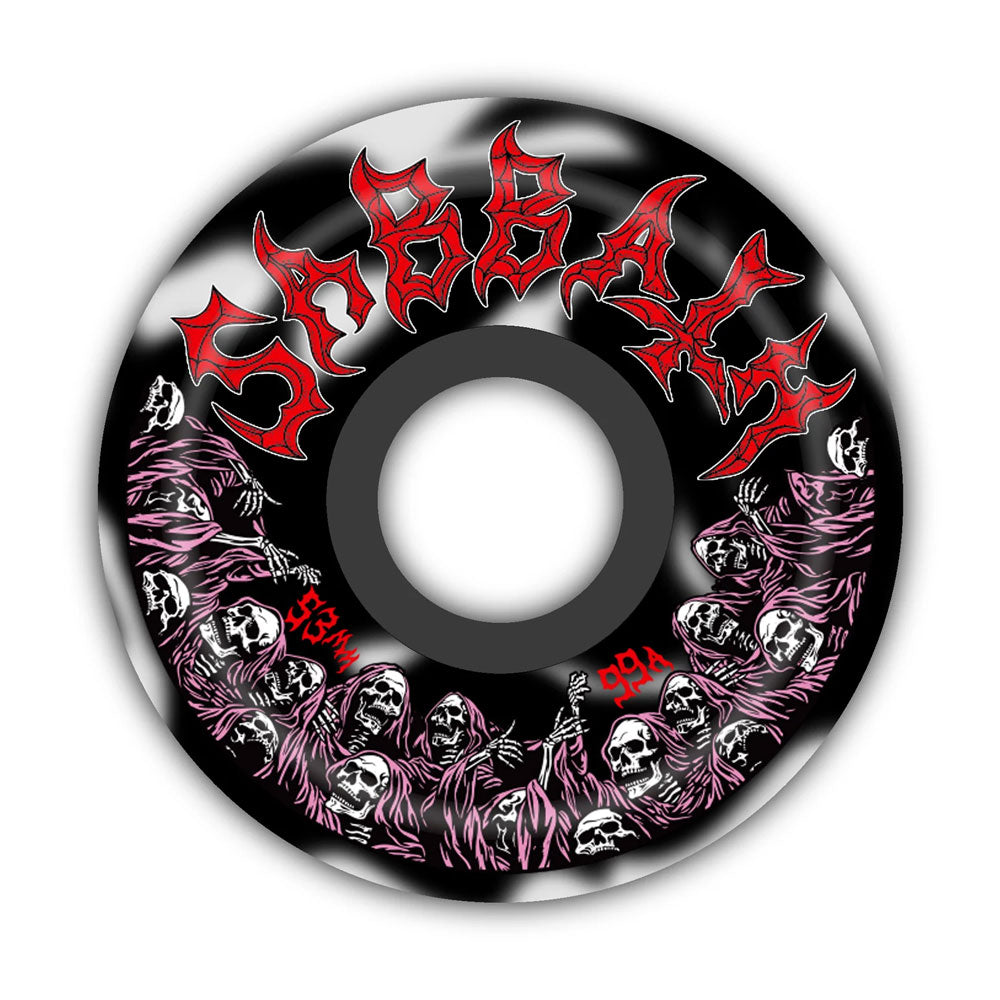 Sabbath 'Rising Dead' Conical 53mm 99A Wheels (Black / White)