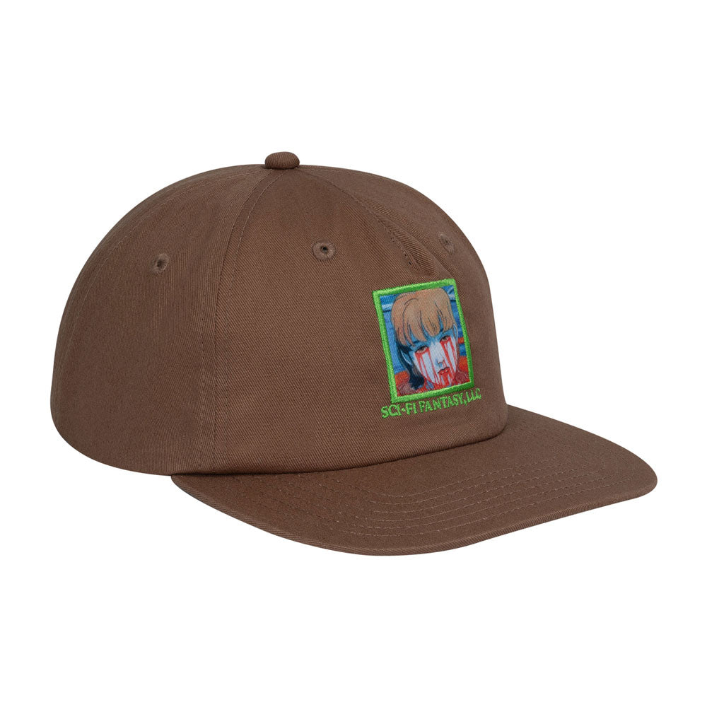Sci-Fi Fantasy 'Leaking Eyes' 5 Panel Cap (Brown)