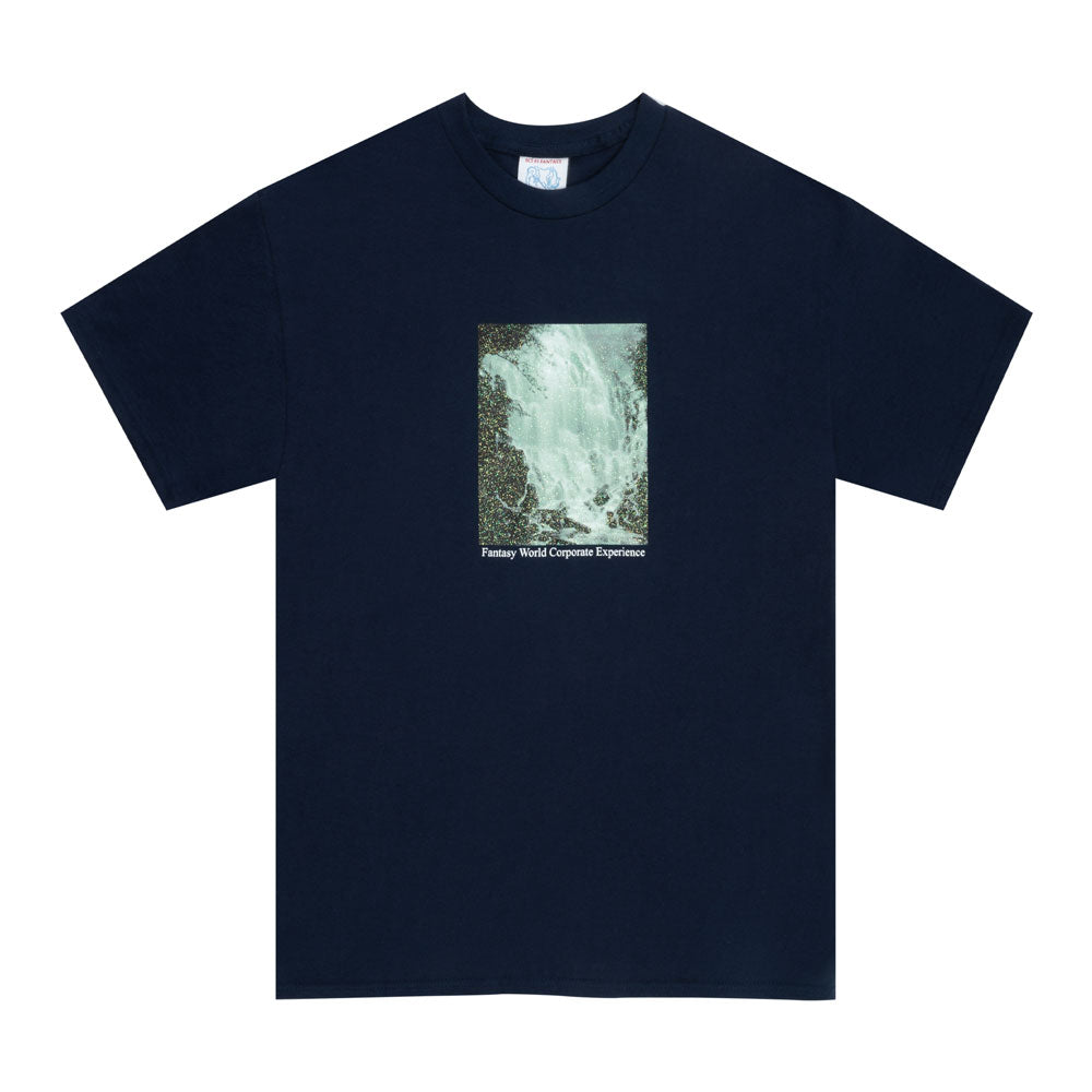 Sci-Fi Fantasy 'Waterfall' T-Shirt (Navy)