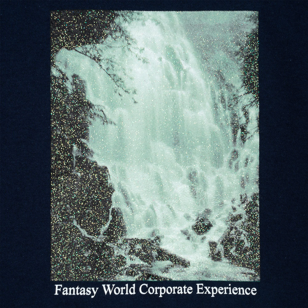 Sci-Fi Fantasy 'Waterfall' T-Shirt (Navy)