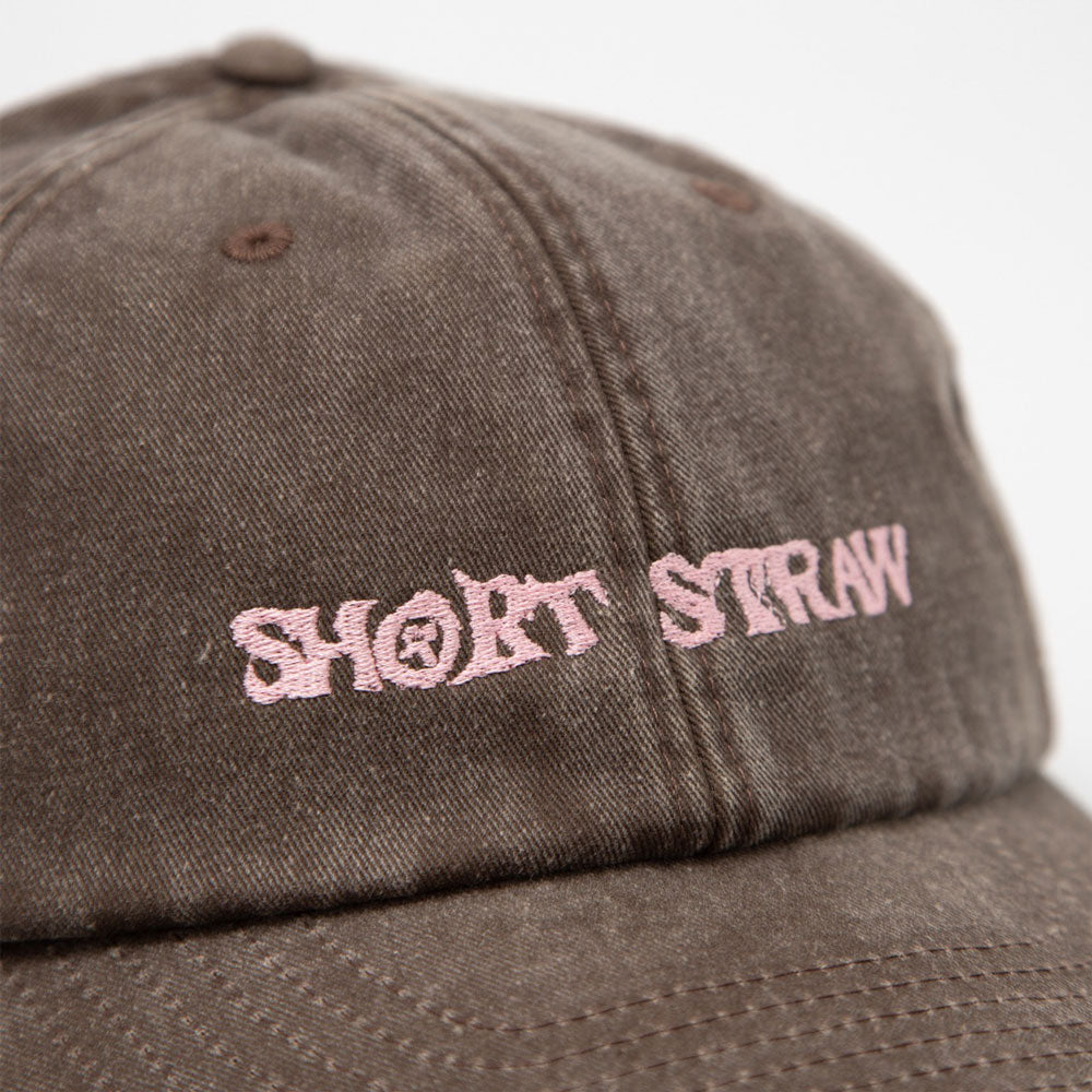 Short Straw 'Logo' 6 Panel Cap (Faded Black / Pink)