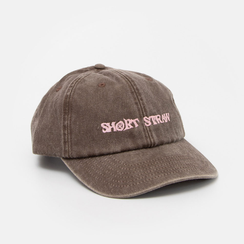 Short Straw 'Logo' 6 Panel Cap (Faded Black / Pink)