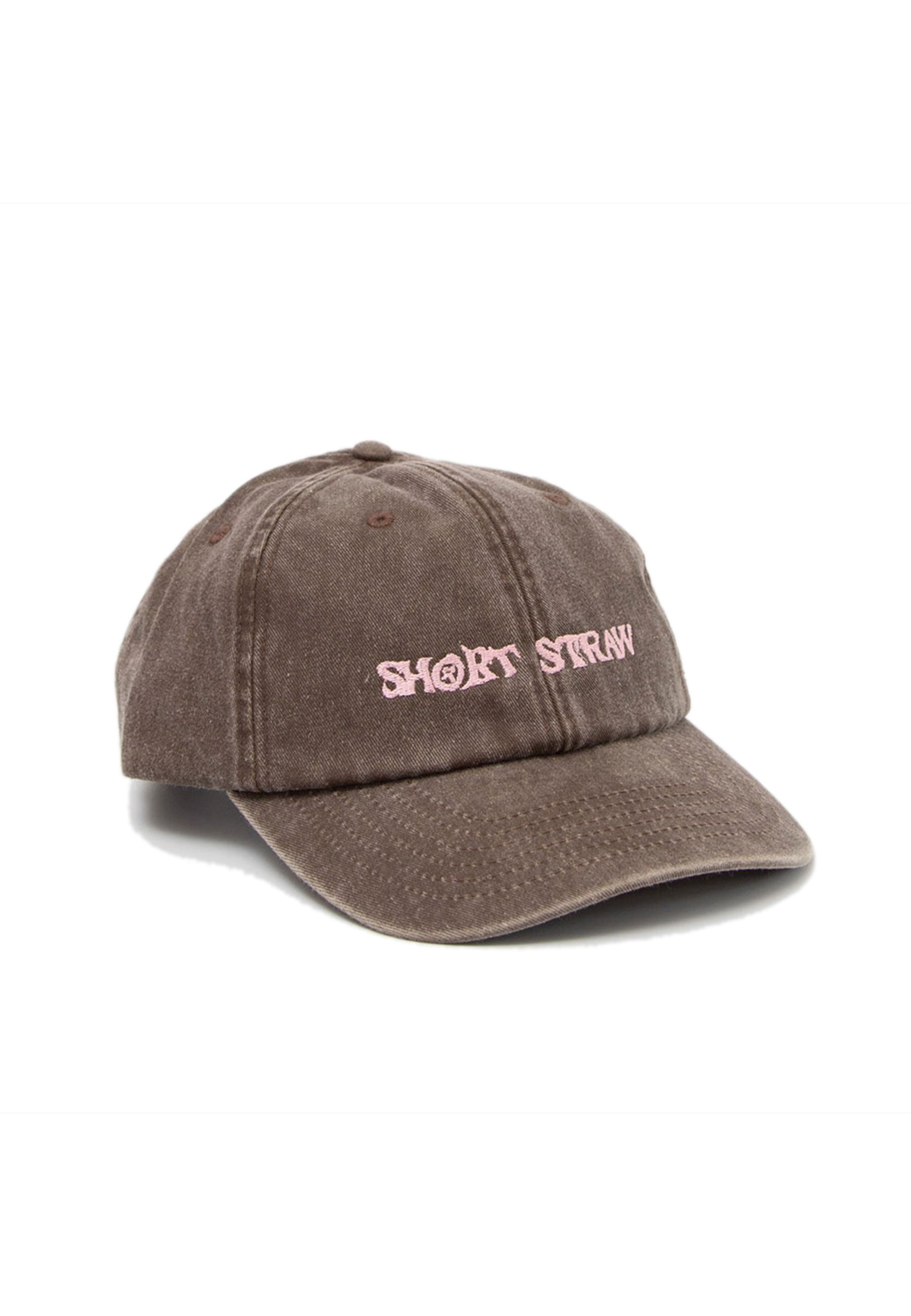Short Straw 'Logo' 6 Panel Cap (Faded Black / Pink)