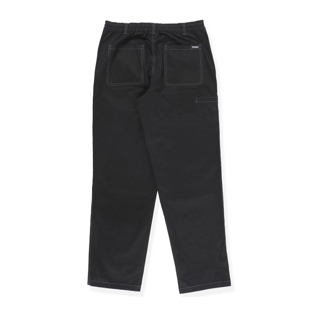 Theories 'Stamp' Lounge Pants (Black / Grey Contrast Stitch)