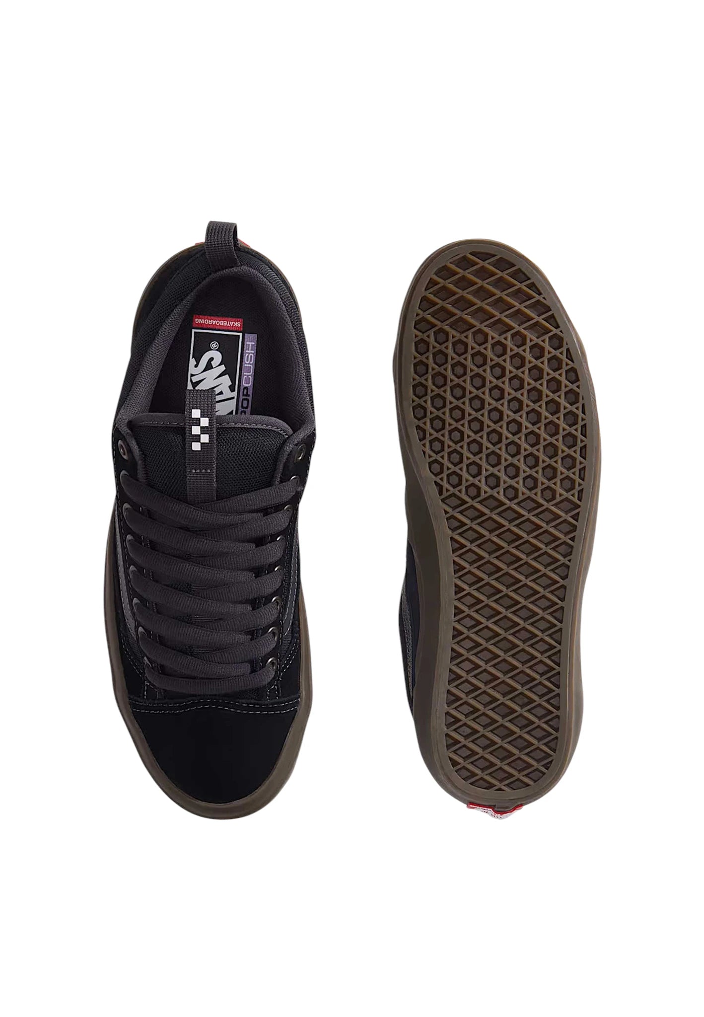 Vans 'Old Skool 36+' Skate Shoes (Black / Charcoal / Gum)