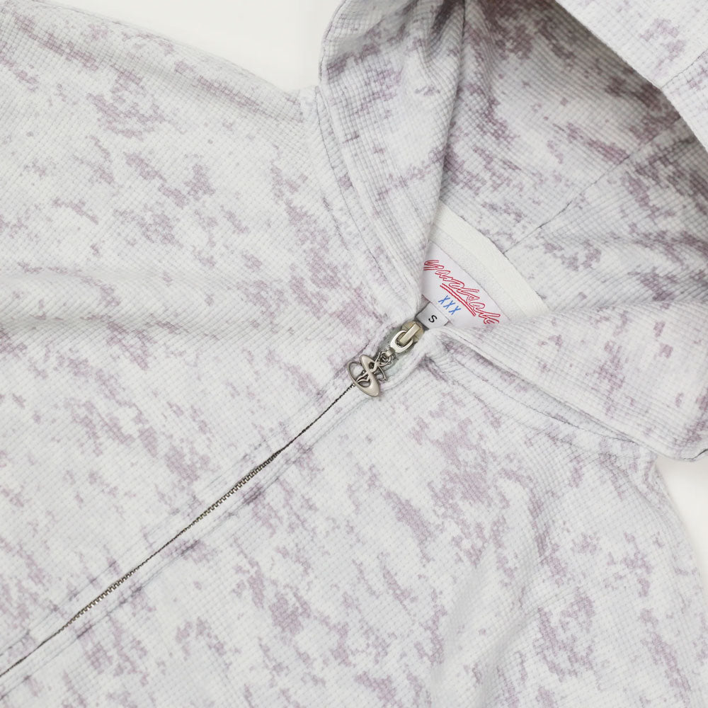 Yardsale 'Camo Zero' Zip Waffle Hood (Washed White)