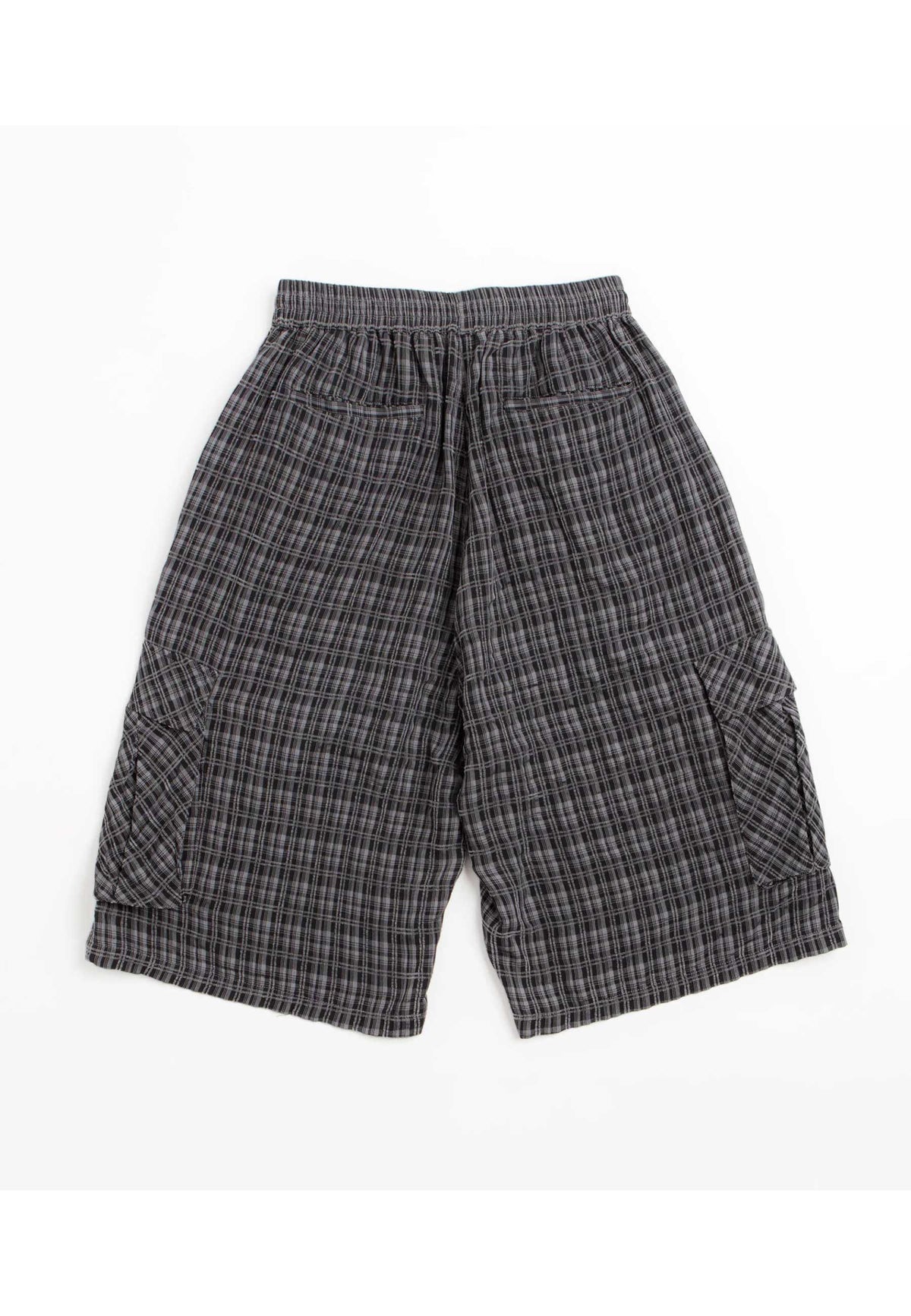 Yardsale 'Plaid' Cargo Shorts (Black / Grey)