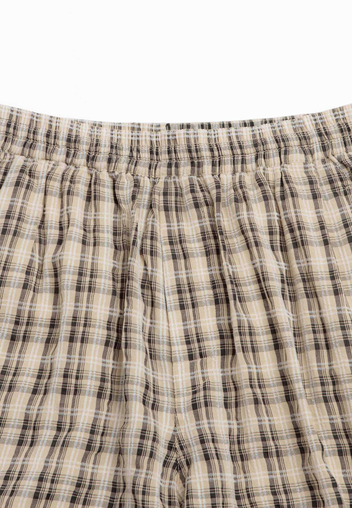 Yardsale 'Plaid' Cargo Shorts (Cream / Black)