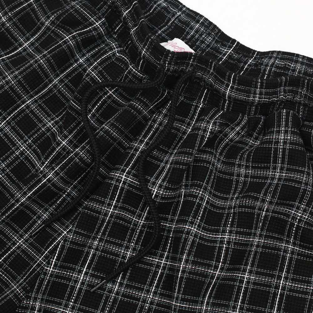 Yardsale 'Check' Waffle Shorts (Black)