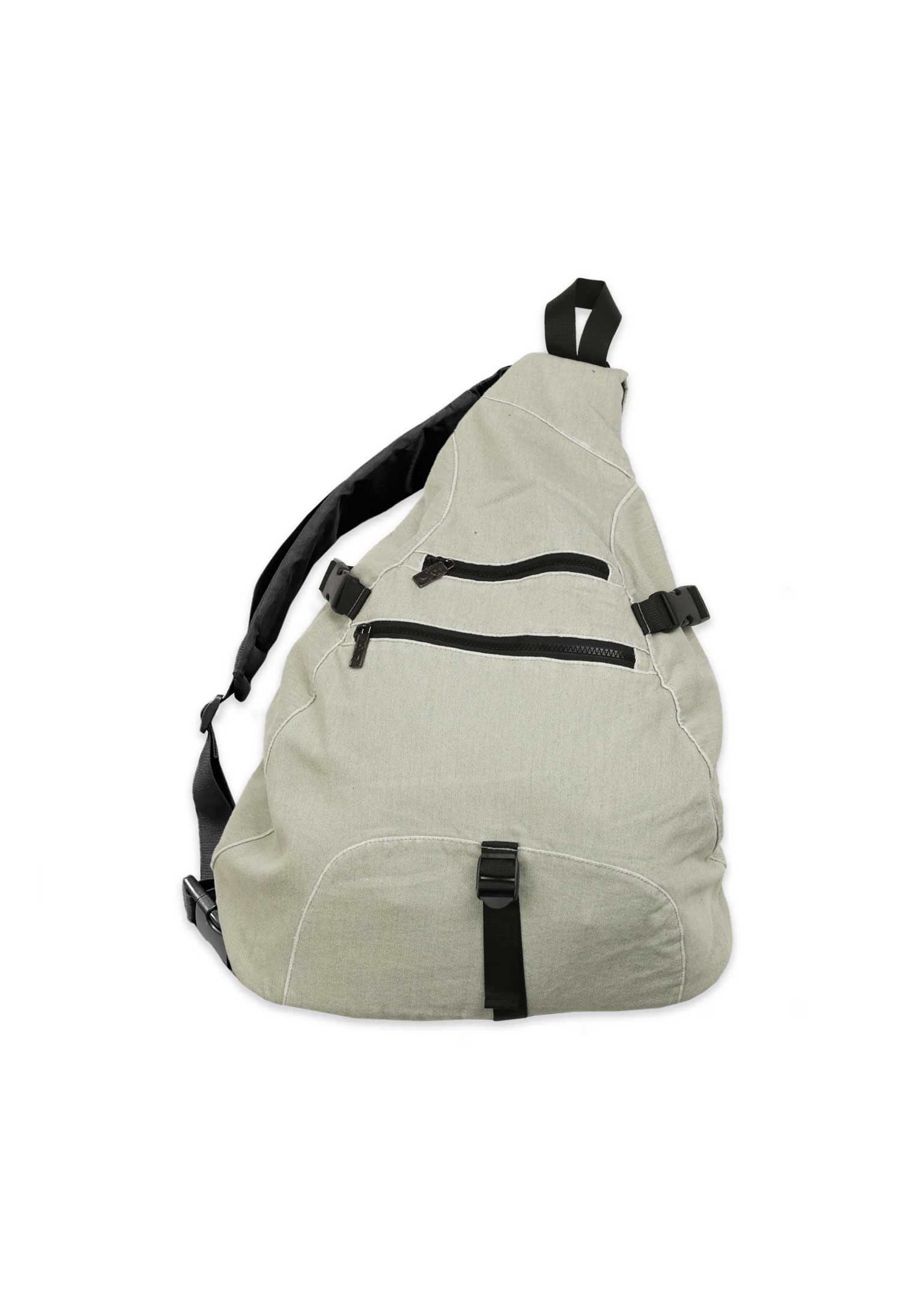 Yardsale Denim Sling Backpack (White)