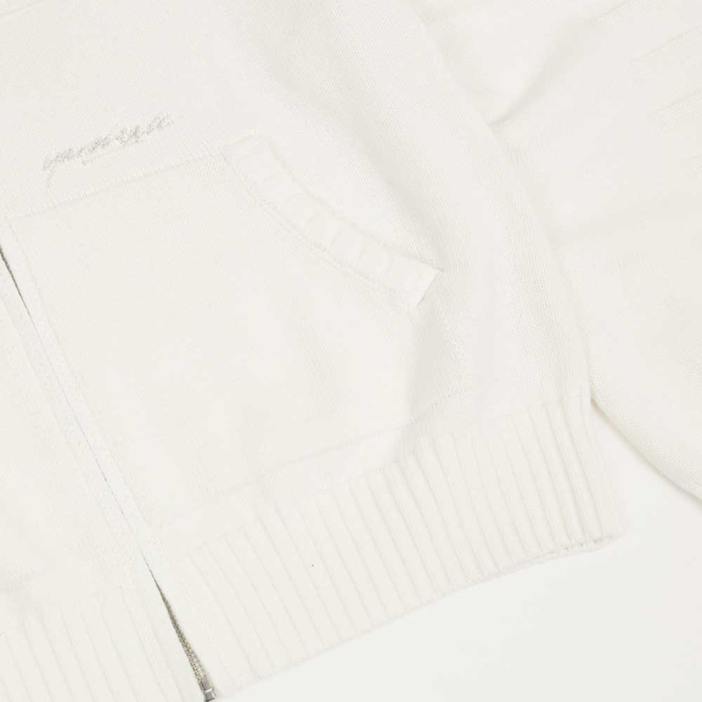 Yardsale 'Faldo' Knitted Full-Zip Jacket (Cream)