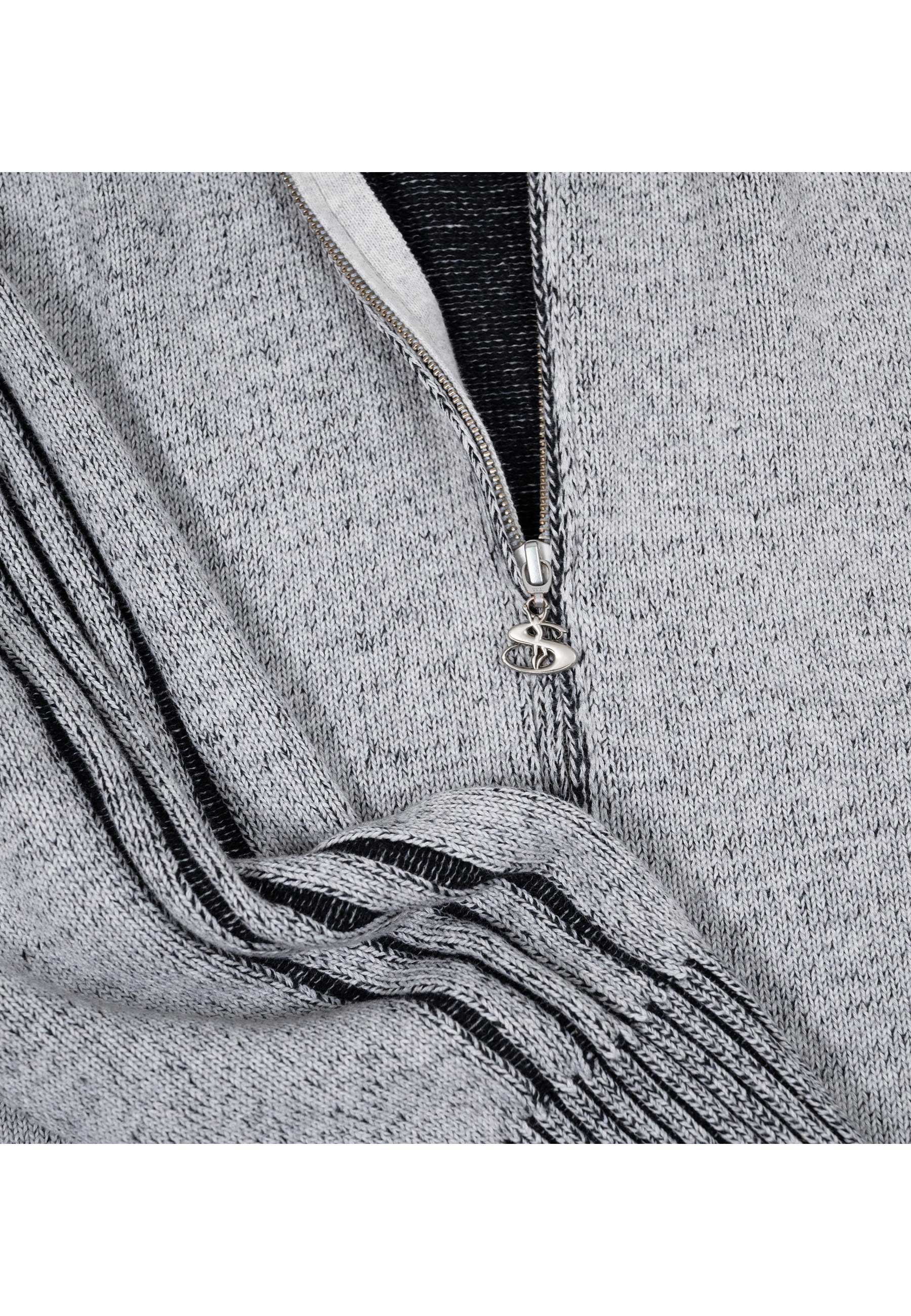 Yardsale 'Heathered Phantasy' Knitted Jacket (Stone / Black)