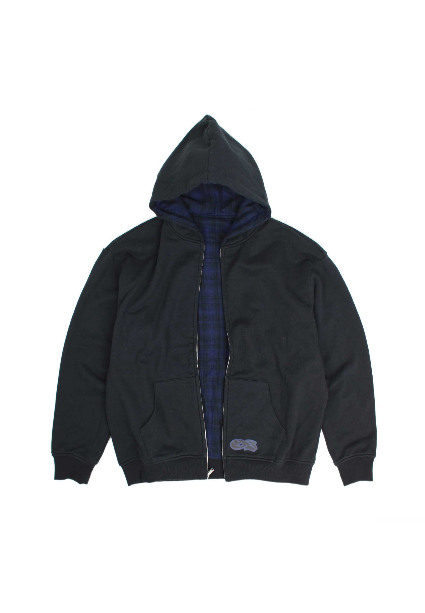 Yardsale Reversible Flannel Hood (Black / Indigo)