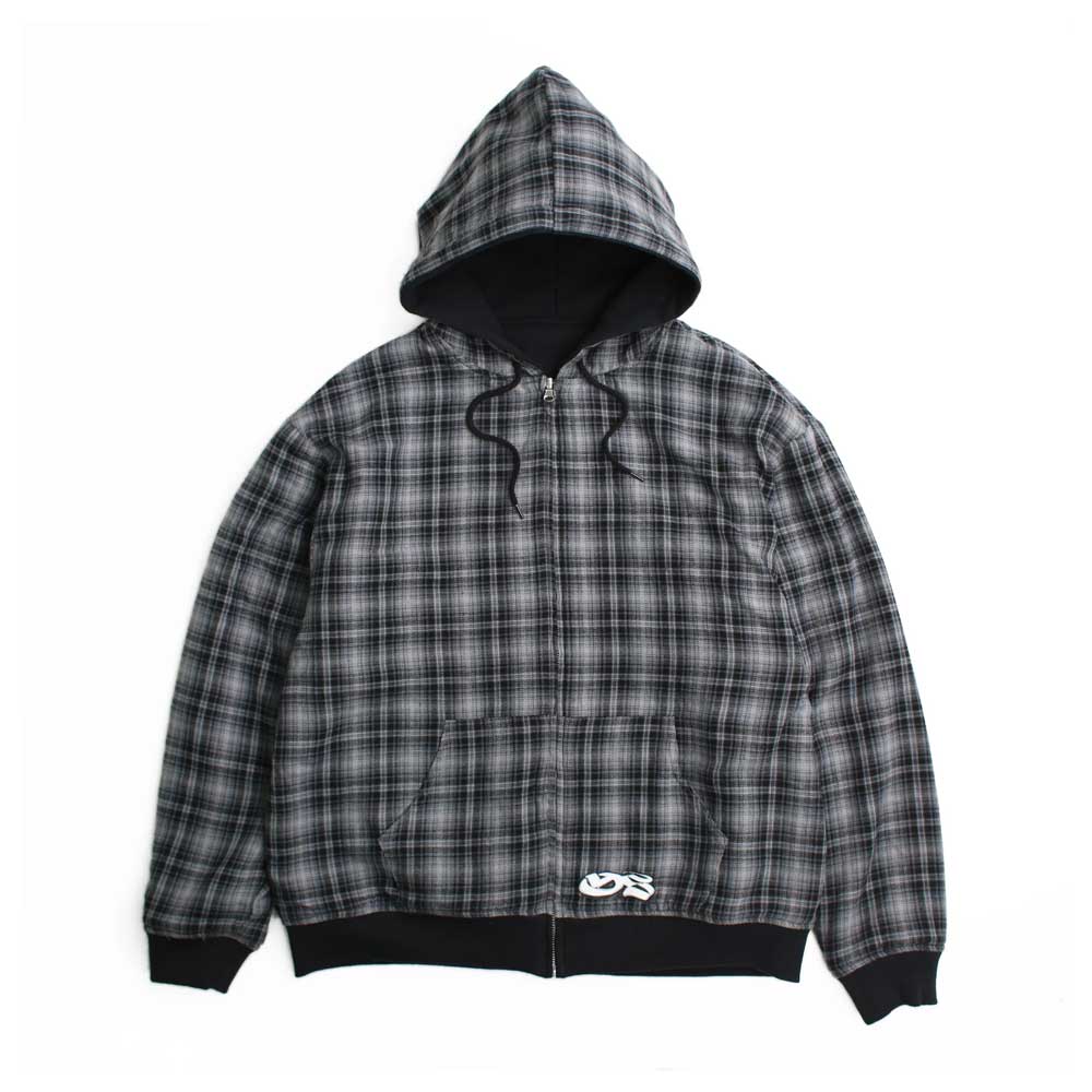 Yardsale Reversible Flannel Hood (Grey / Blue)