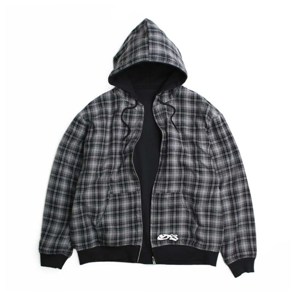 Yardsale Reversible Flannel Hood (Grey / Blue)