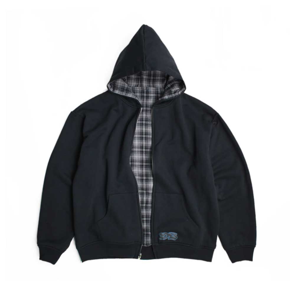 Yardsale Reversible Flannel Hood (Grey / Blue)