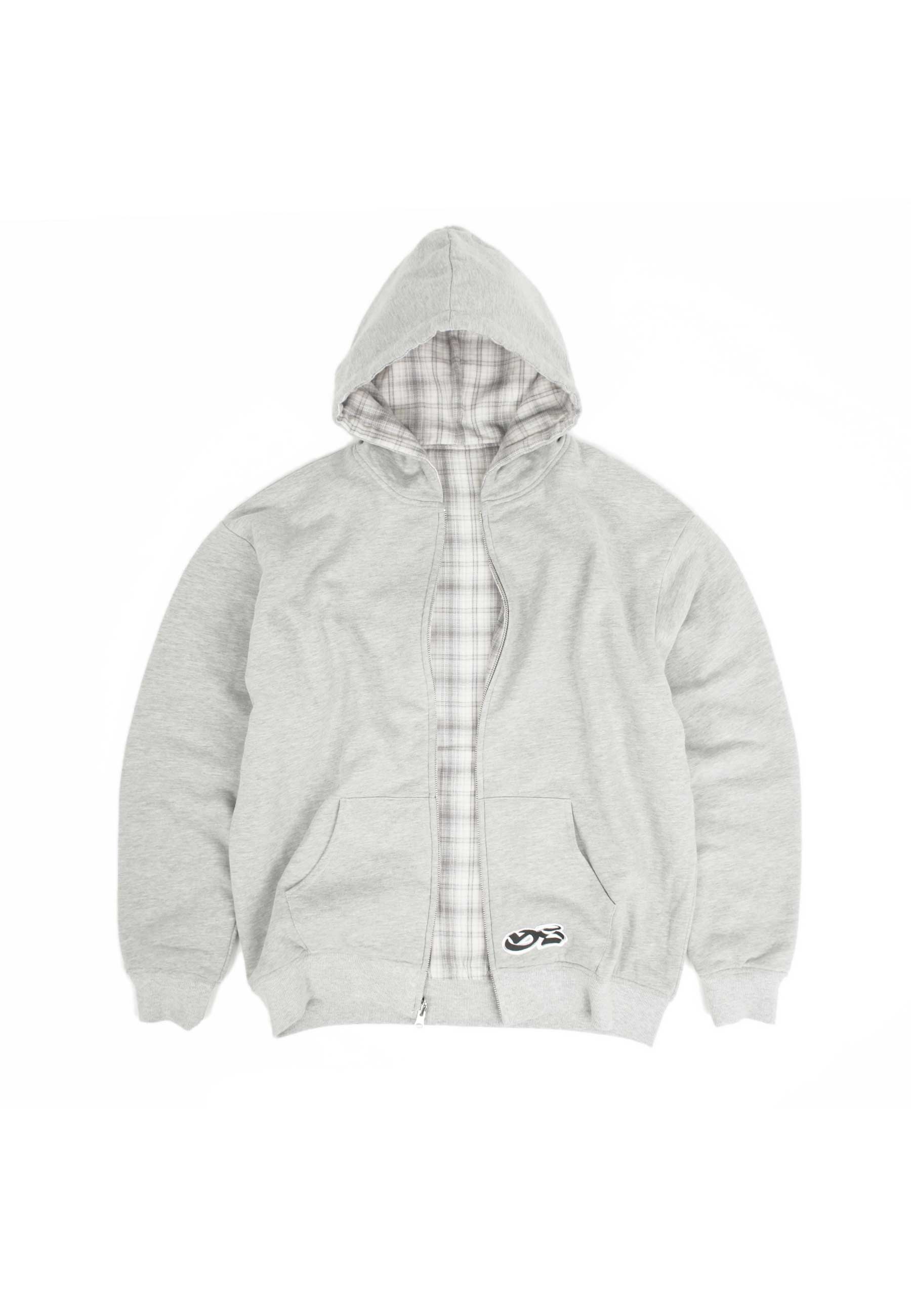 Yardsale Reversible Flannel Hood (Grey / Stone)