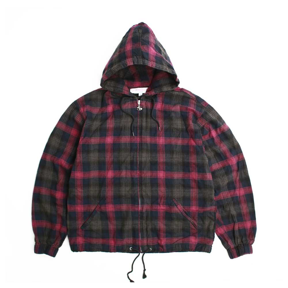 Yardsale 'Tartan' Zip Hood Jacket (Burnt Red)
