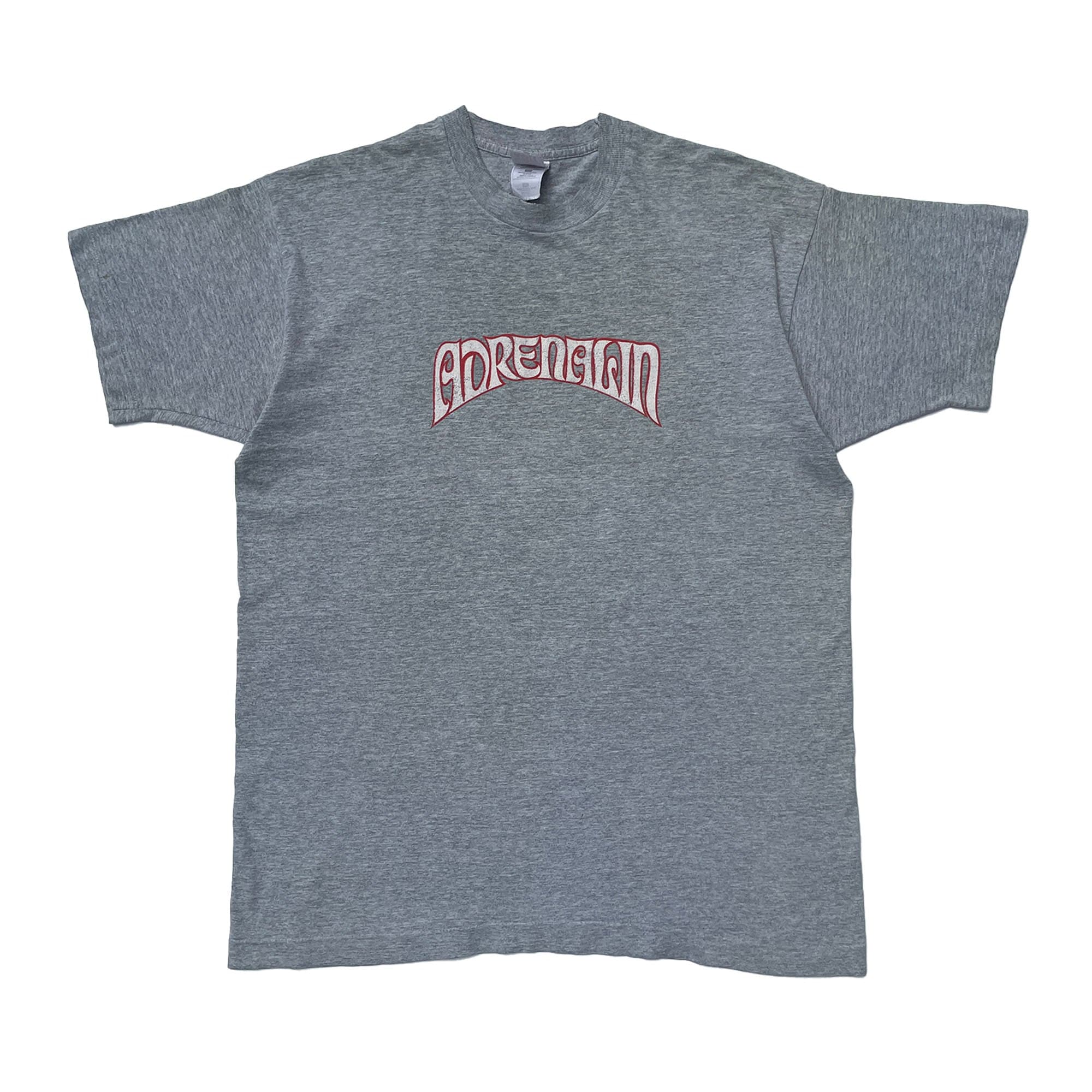 Adrenalin 'Adrenalin logo' Single Stitched T-Shirt (Heather Grey) VINTAGE 90s
