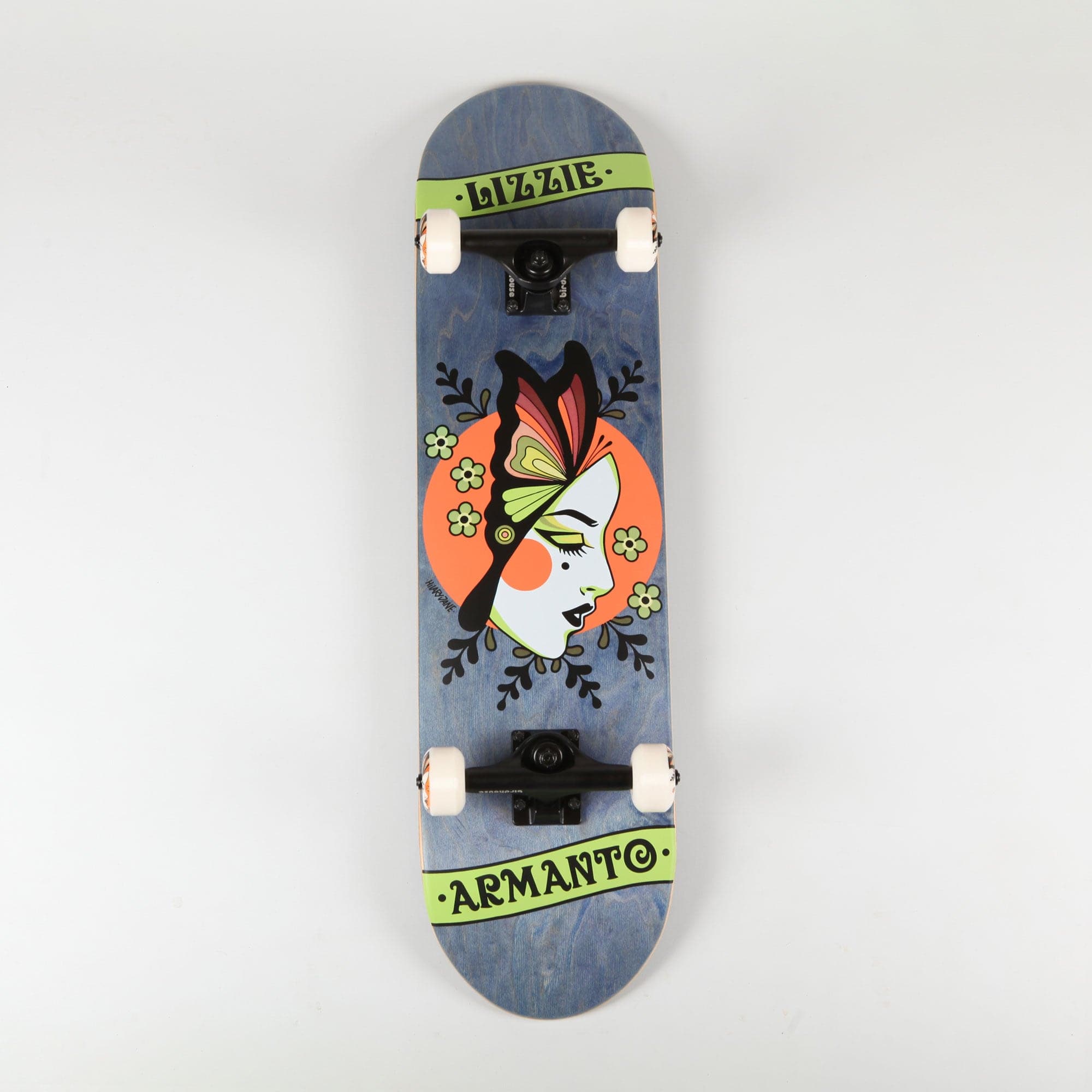 Birdhouse 'Lizzie Armanto Butterfly' 8" Complete Skateboard (Blue)