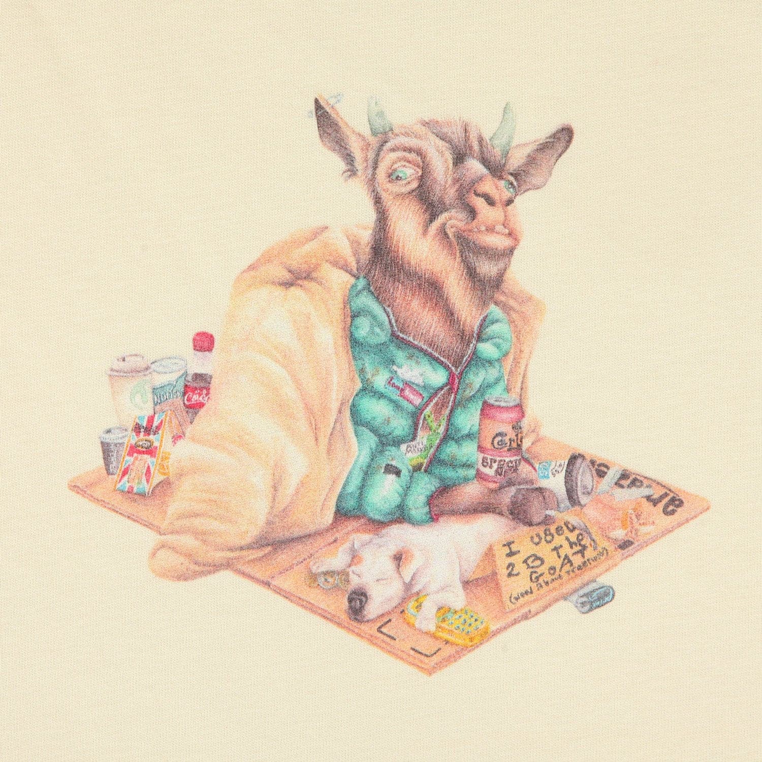 Lloyd Houston 'Homeless GOAT' T-Shirt (Yellow)