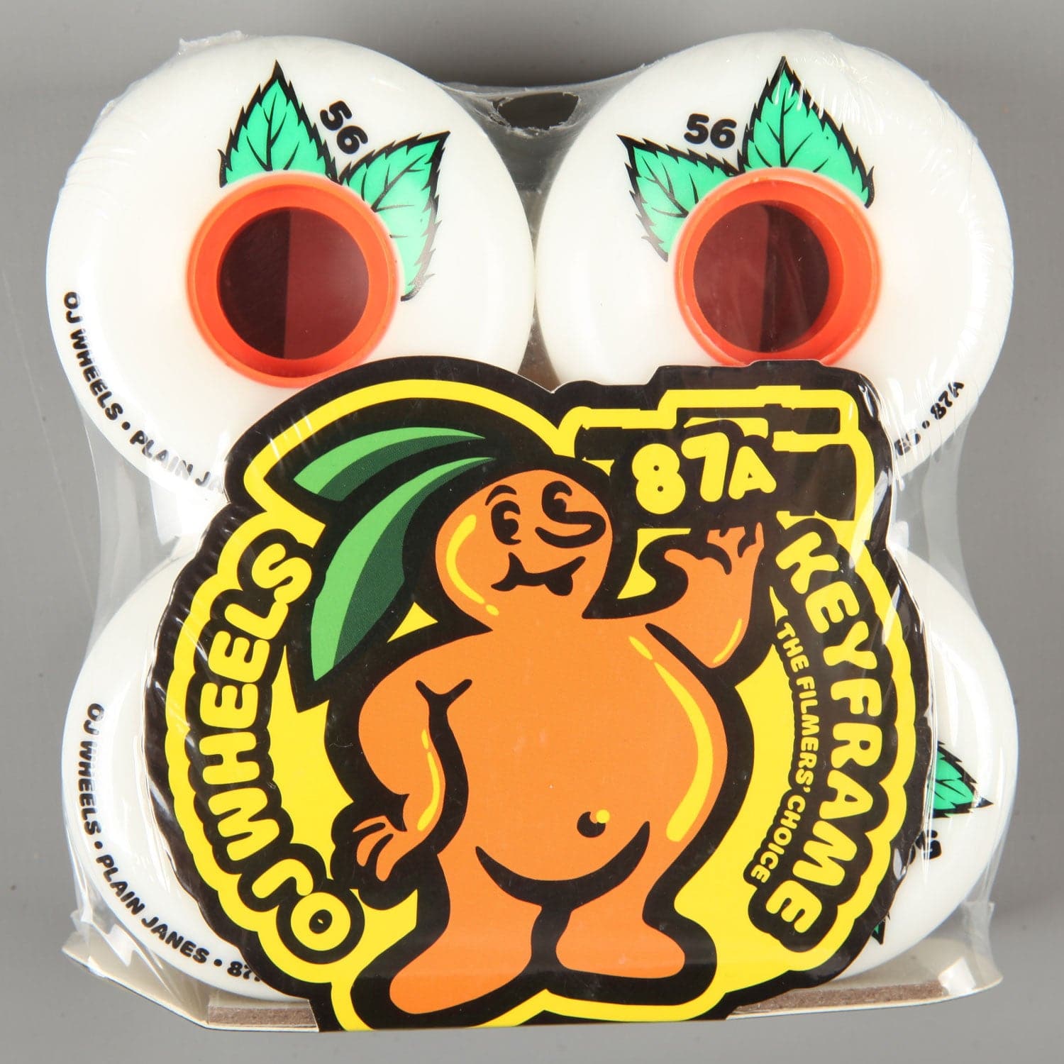 OJ 'Plain Jane Keyframe' 56mm 87a Wheels (White)