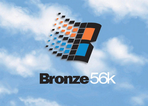 Bronze 56k logo banner portrait