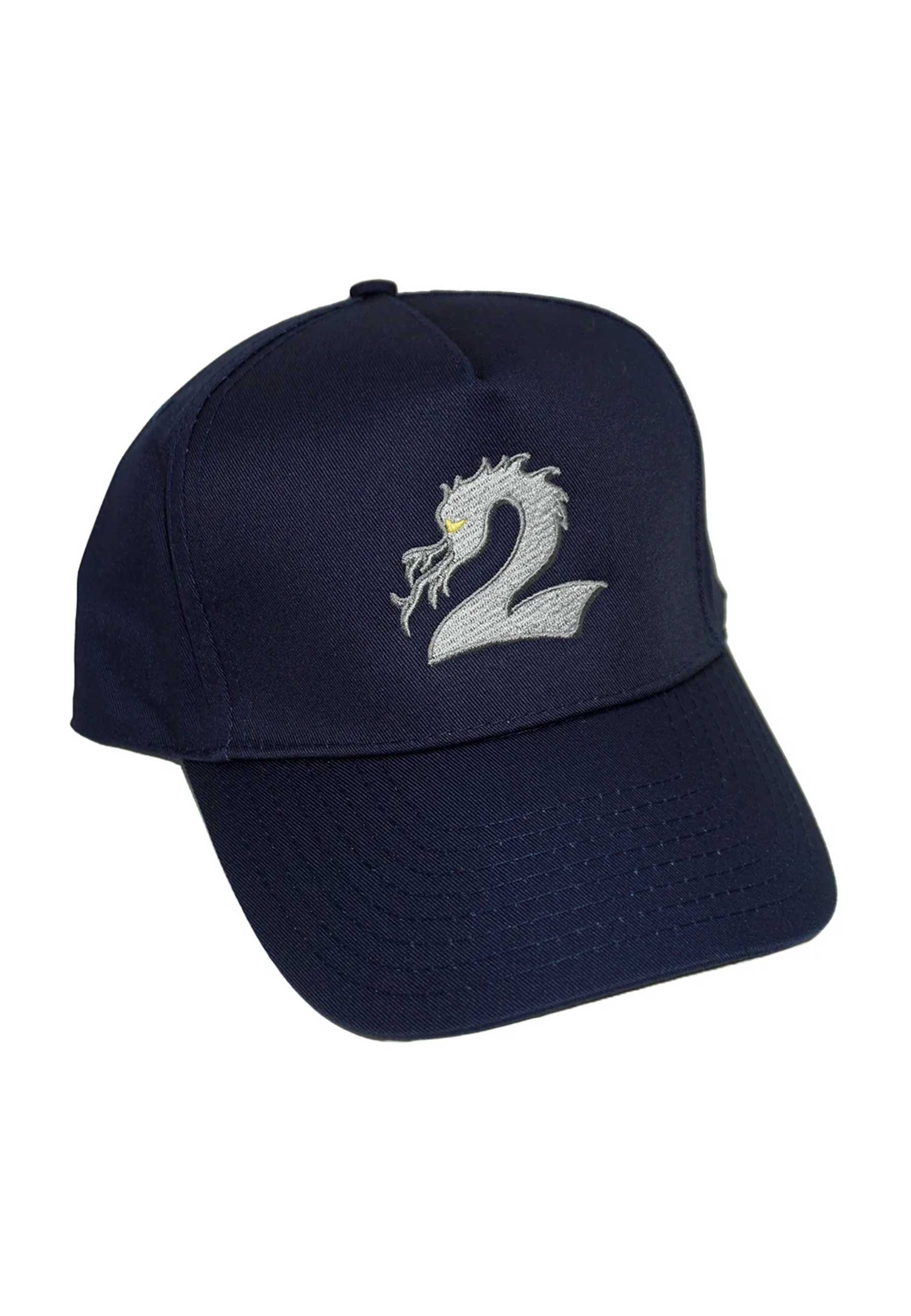 2 Riser Pads 'Dragon' 5 Panel Cap (Navy)