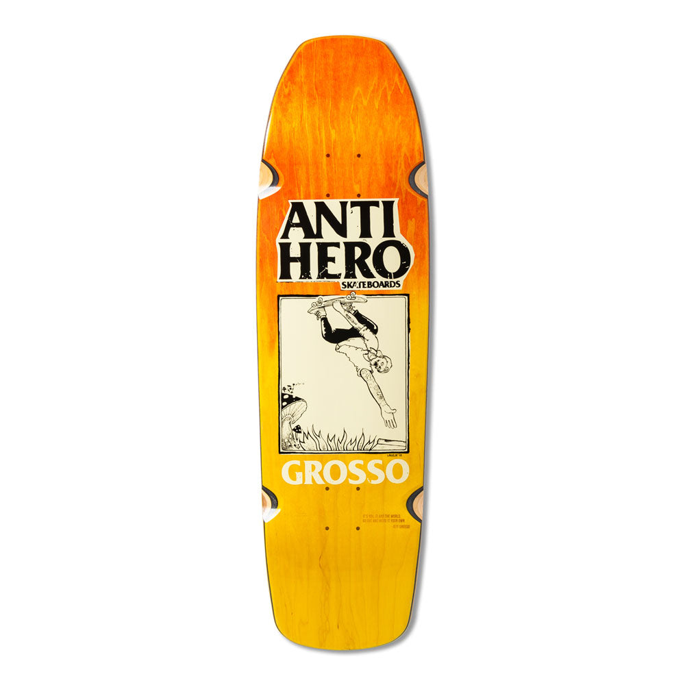 Anti Hero 'Jeff Grosso Hand Plant SSD25' 9.25" Deck (Orange Fade)