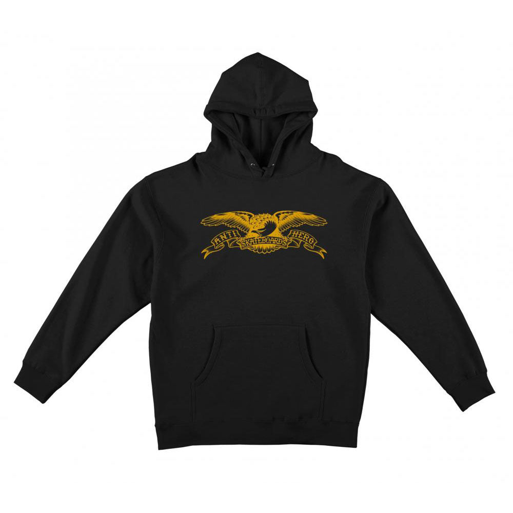 Anti Hero 'Basic Eagle' Hood (Black / Gold)