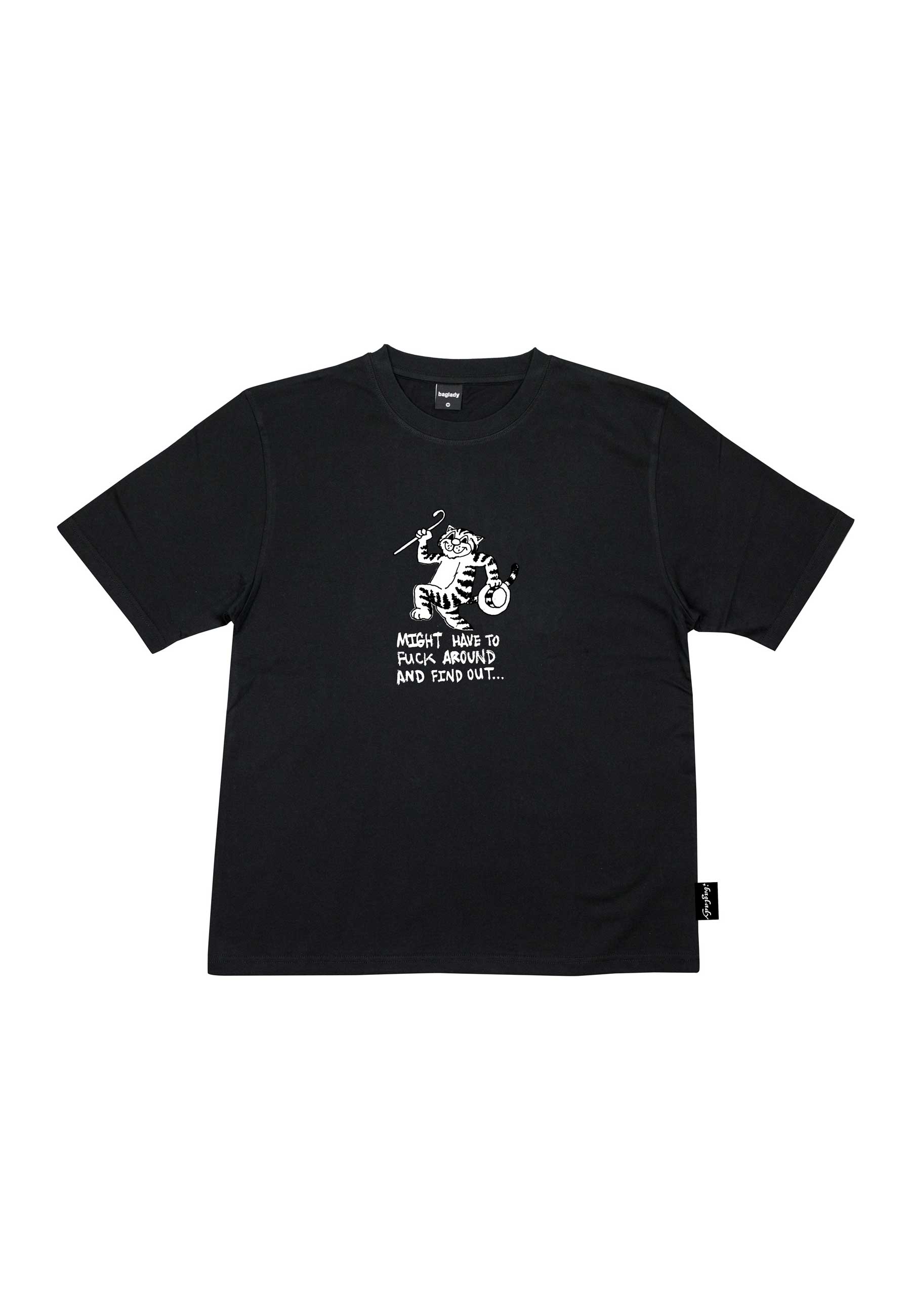 Baglady 'Fuck Around' T-Shirt (Black)
