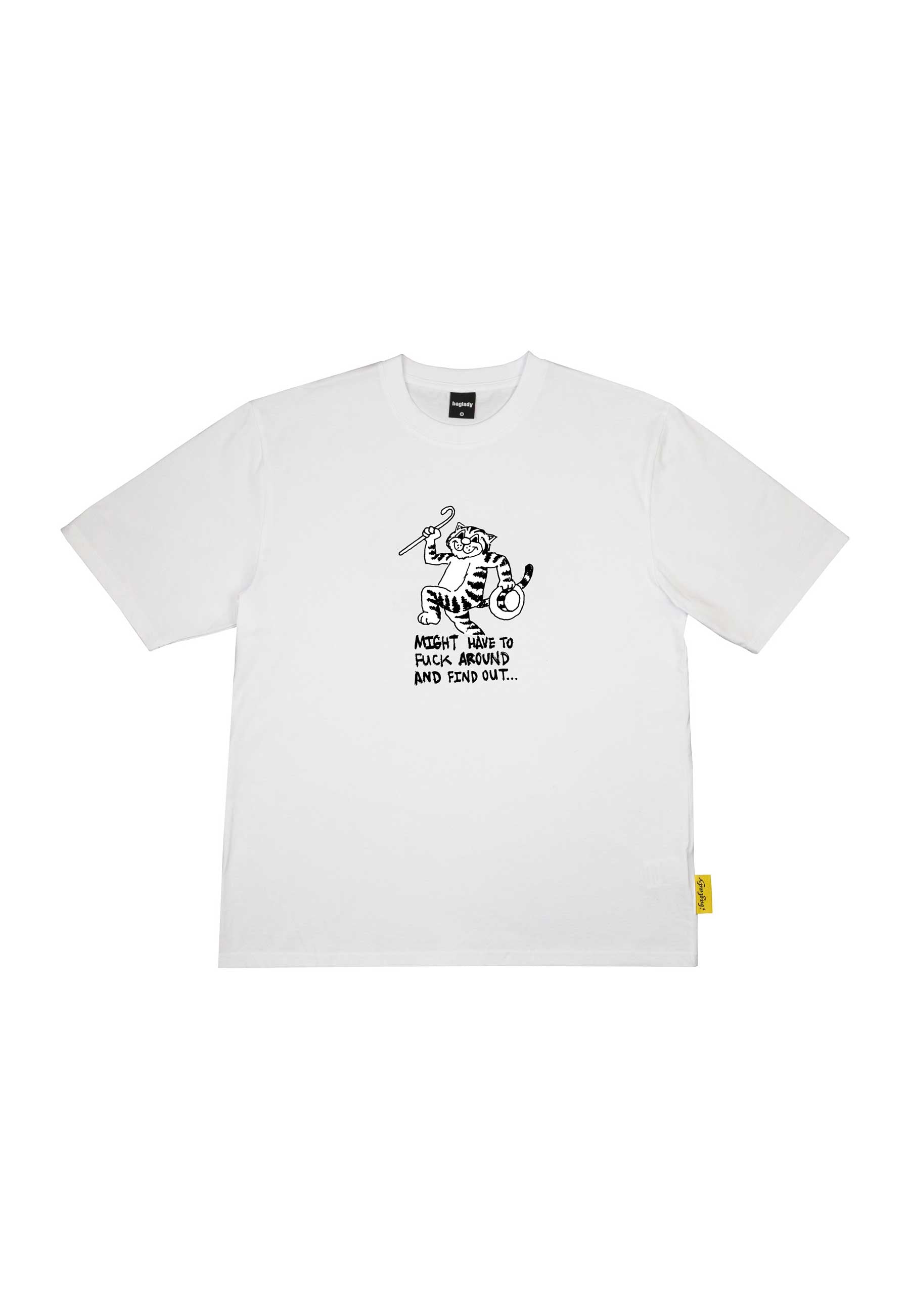 Baglady 'Fuck Around' T-Shirt (White)
