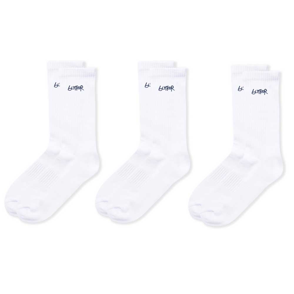 Butter Goods '3 Pack Basic' Socks (White)