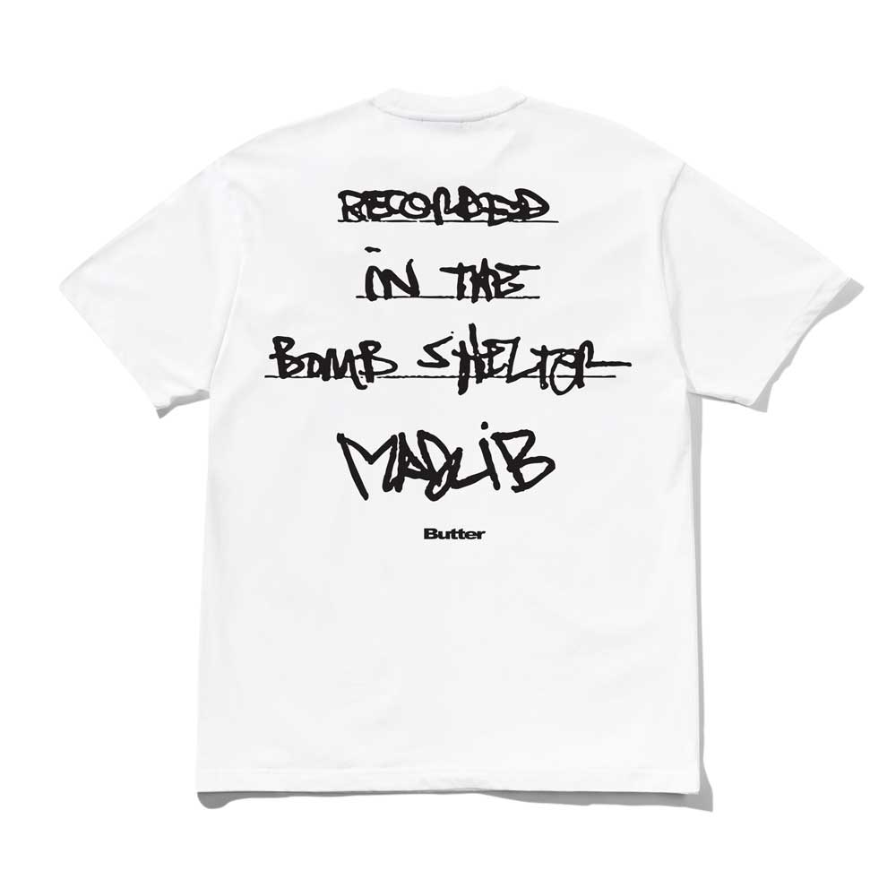 Butter Goods X Madlib 'Bomb Shelter' T-Shirt (White)