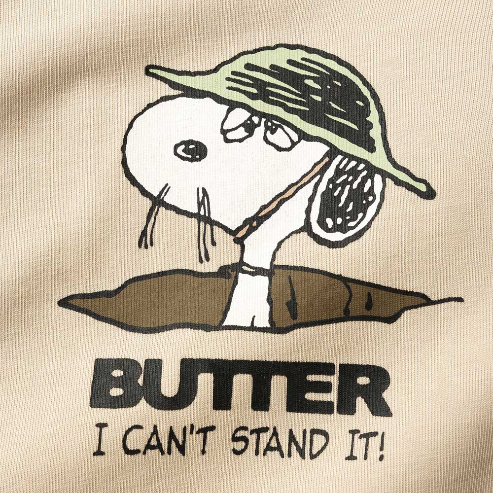 Butter Goods X Peanuts 'Can't Stand It' T-Shirt (Washed Sandstone)