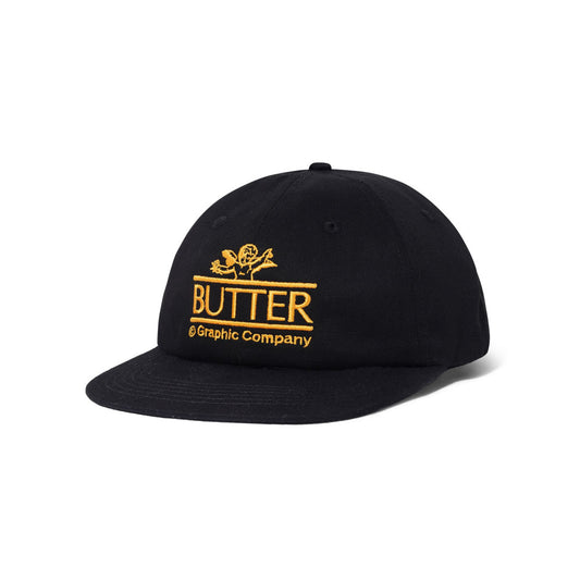 Butter Goods 'Cherub' 6 Panel Cap (Black)