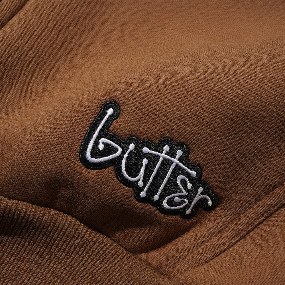 Butter Goods 'Connection' Zip-Thru Hood (Brown)