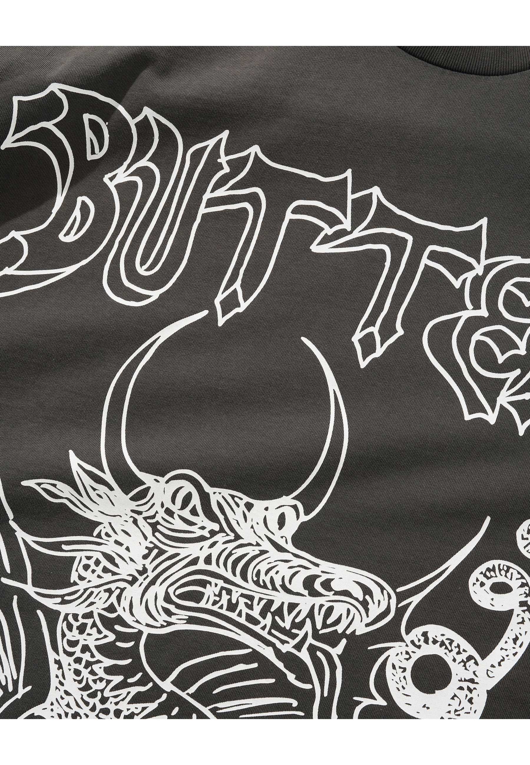 Butter Goods X Daniel Johnston 'Dragon' T-Shirt (Washed Black)