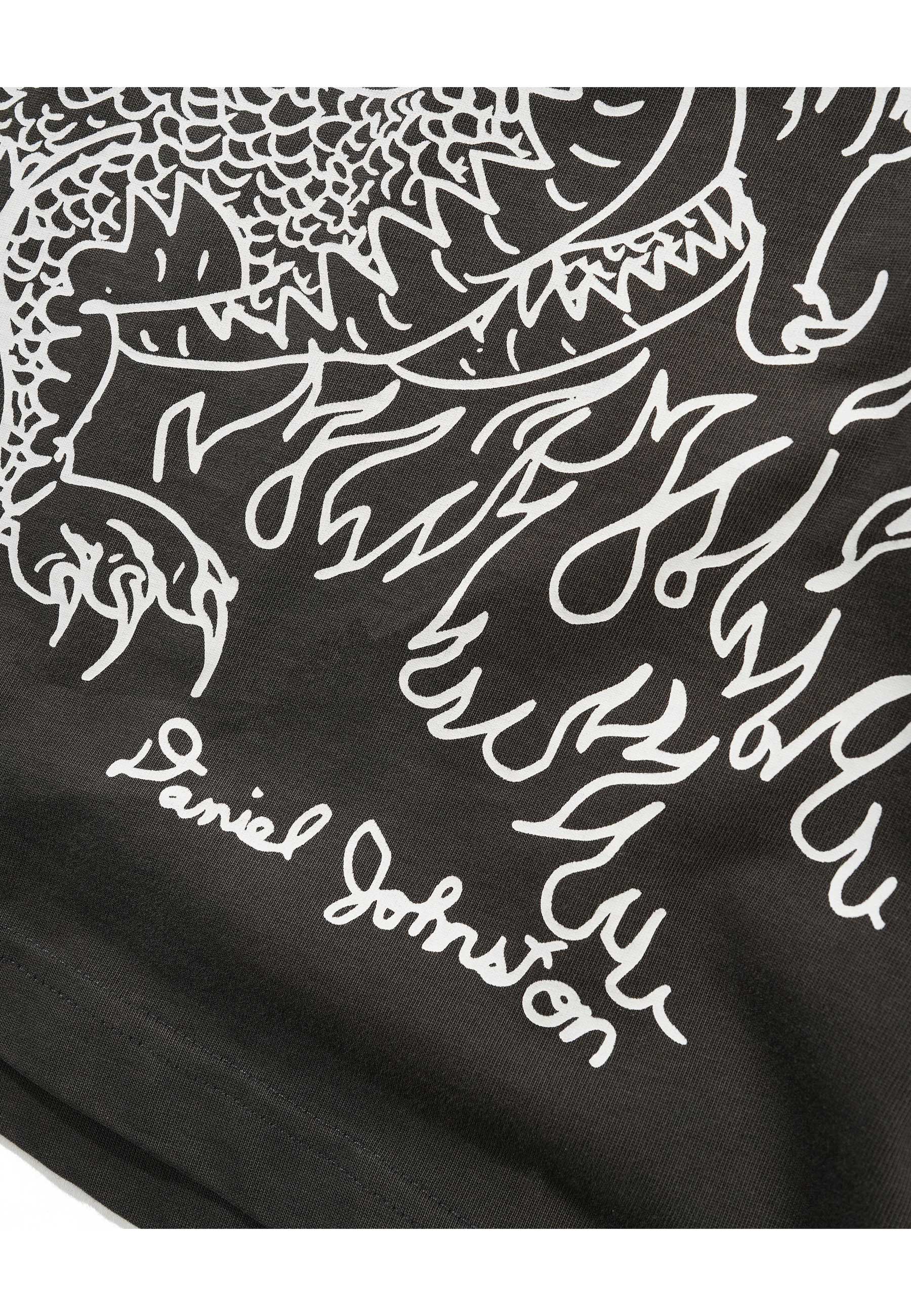 Butter Goods X Daniel Johnston 'Dragon' T-Shirt (Washed Black)
