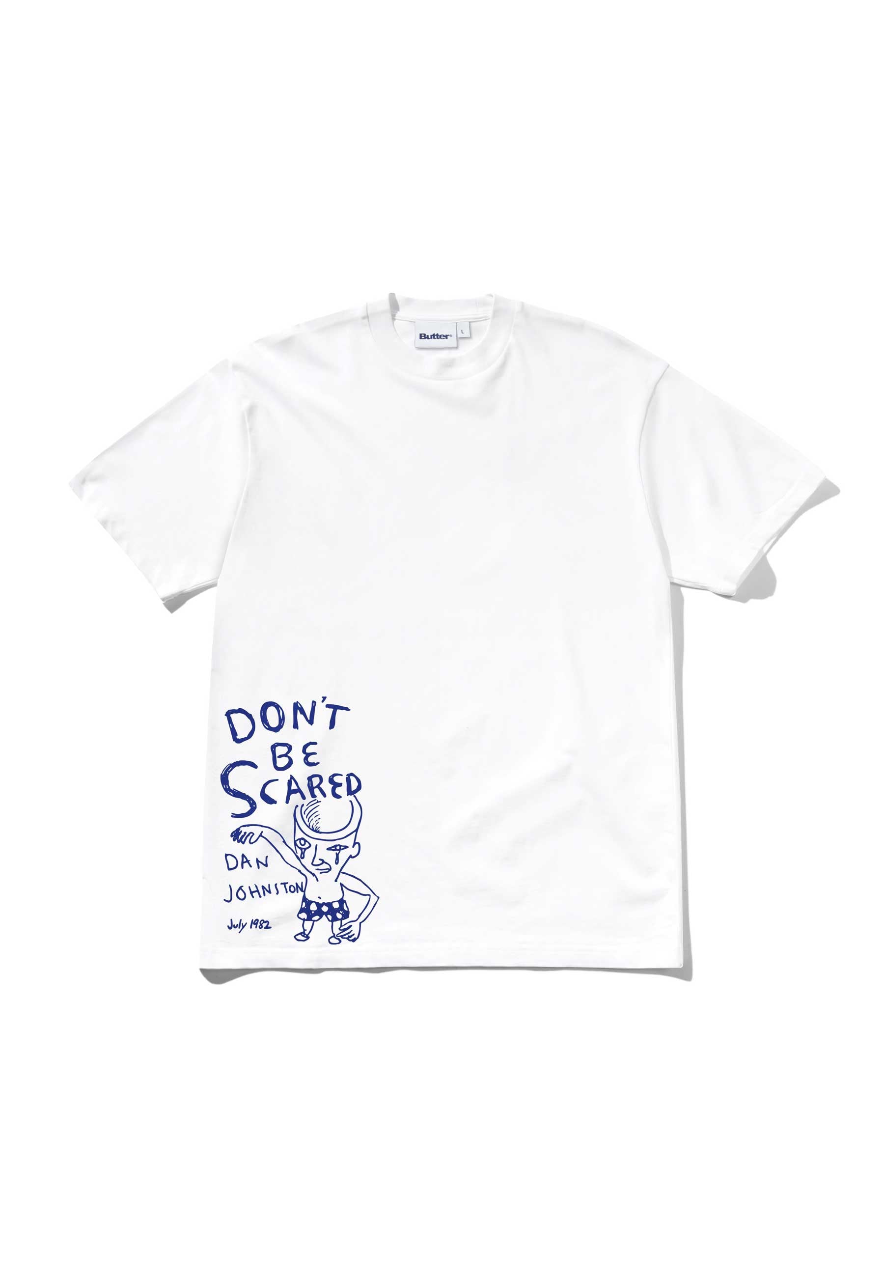 Butter Goods X Daniel Johnston 'Don't Be Scared' T-Shirt (White)