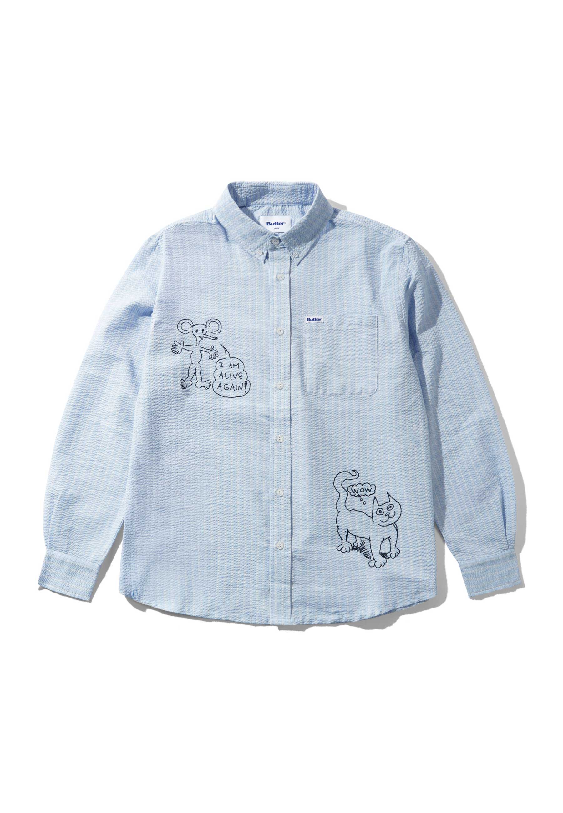 Butter Goods X Daniel Johnston 'Alive Again' Shirt (Light Blue)