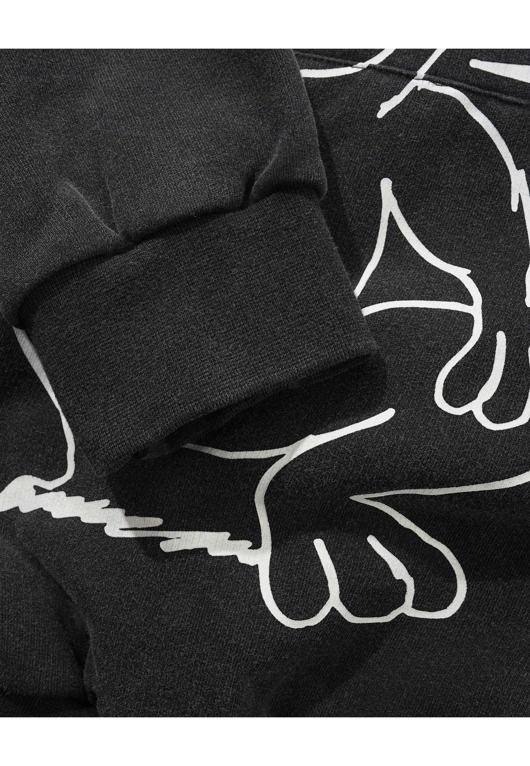 Butter Goods X Daniel Johnston 'Enemy' Hood (Distressed Washed Black)